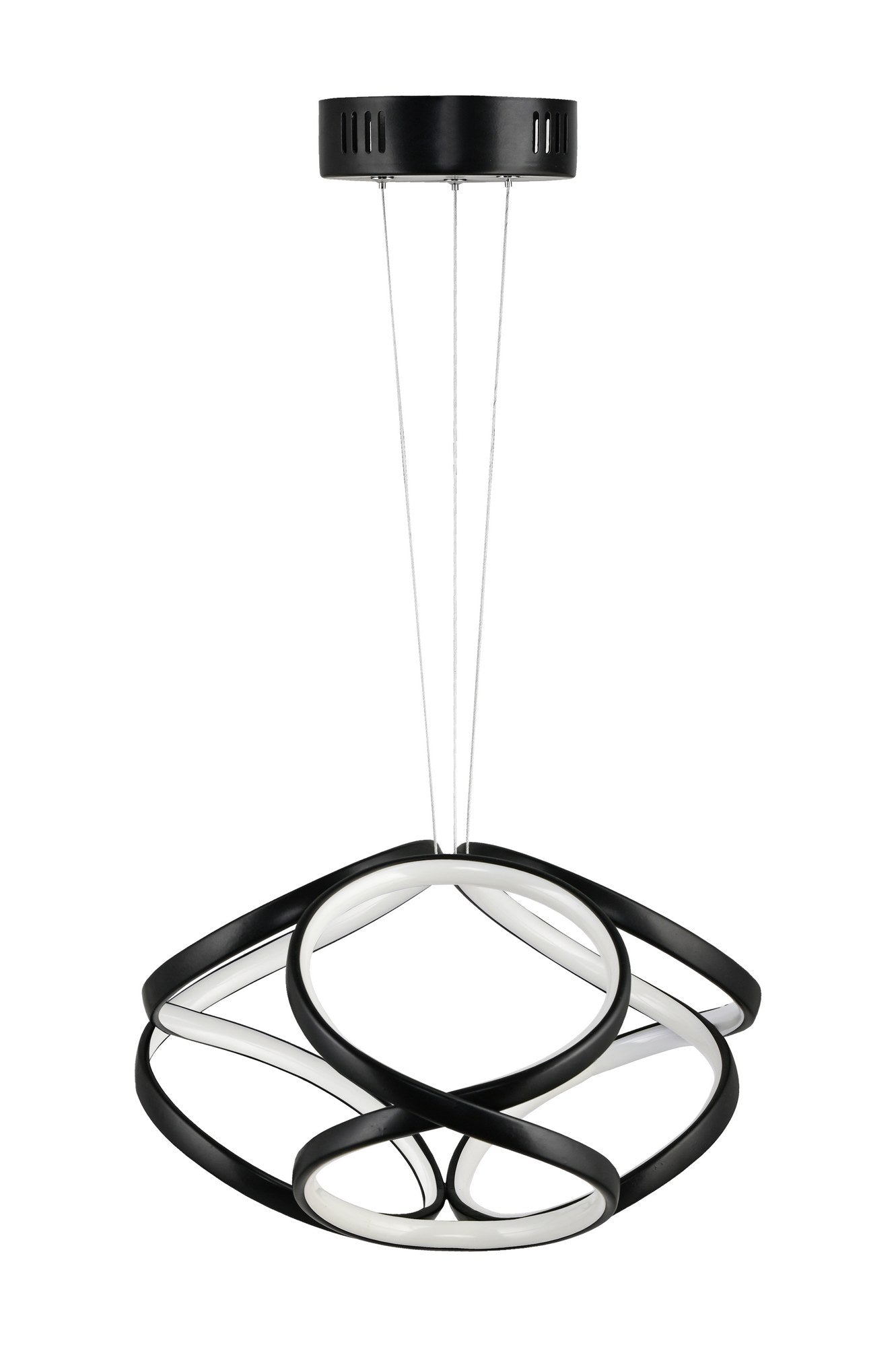 Candeeiro de Teto - Preto - Alumínio - 0 a 80 cm