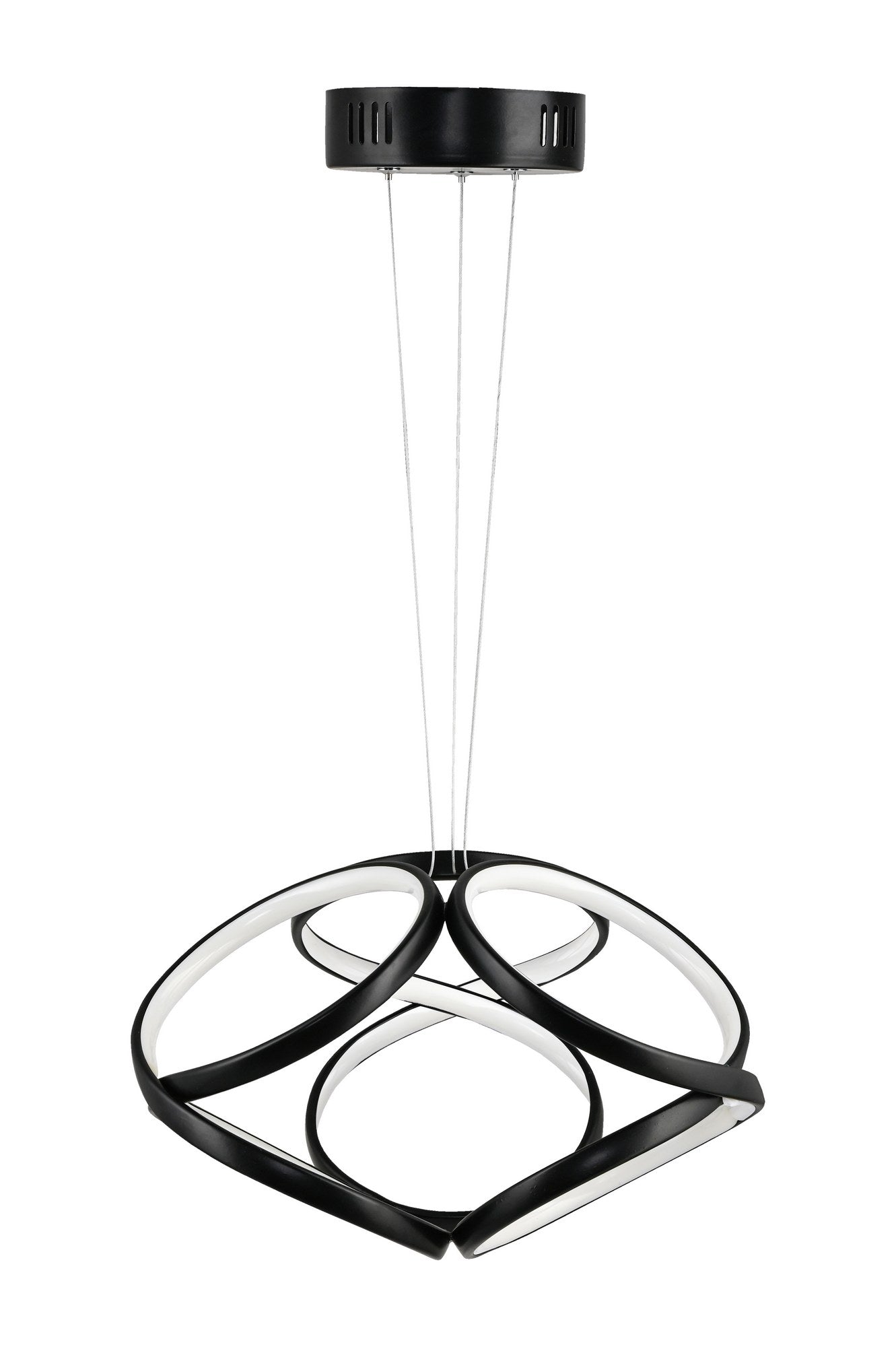 Candeeiro de Teto - Preto - Alumínio - 0 a 80 cm