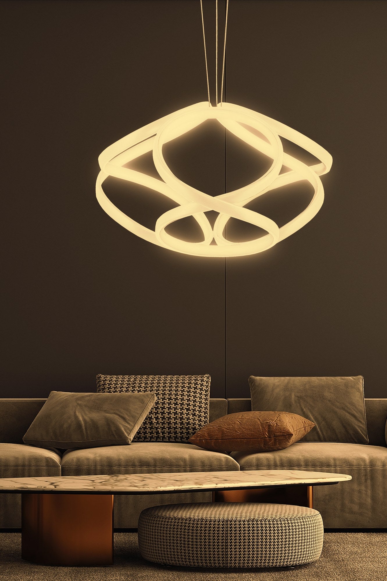 Candeeiro de Teto – 35 x 35 x 20 cm – Branco – Alumínio