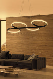 Candeeiro de Teto – 0-80 cm – Preto – Alumínio