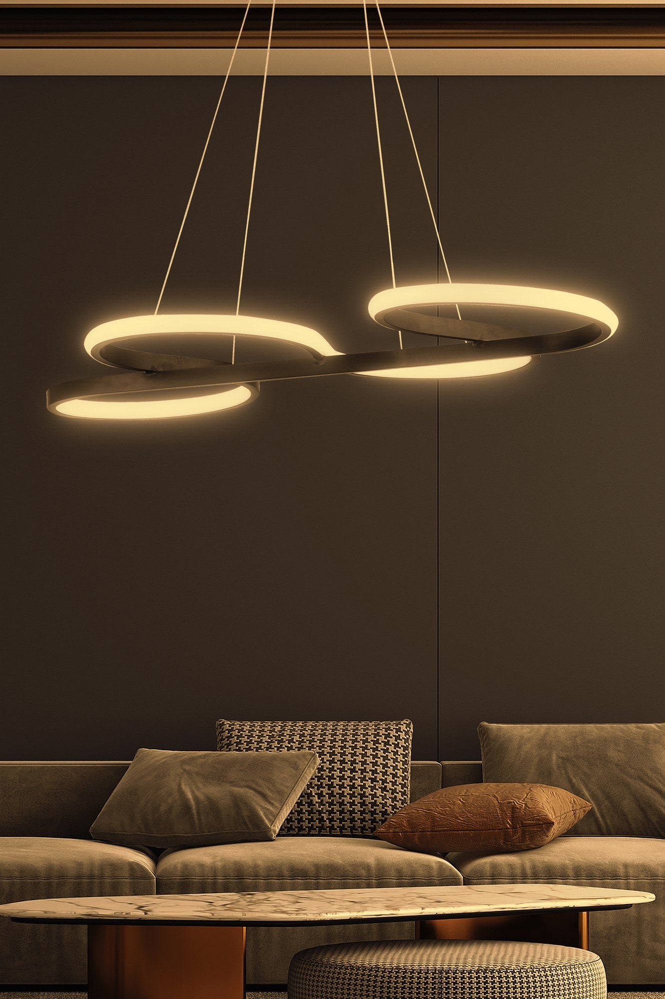 Candeeiro de Teto – 0-80 cm – Preto – Alumínio