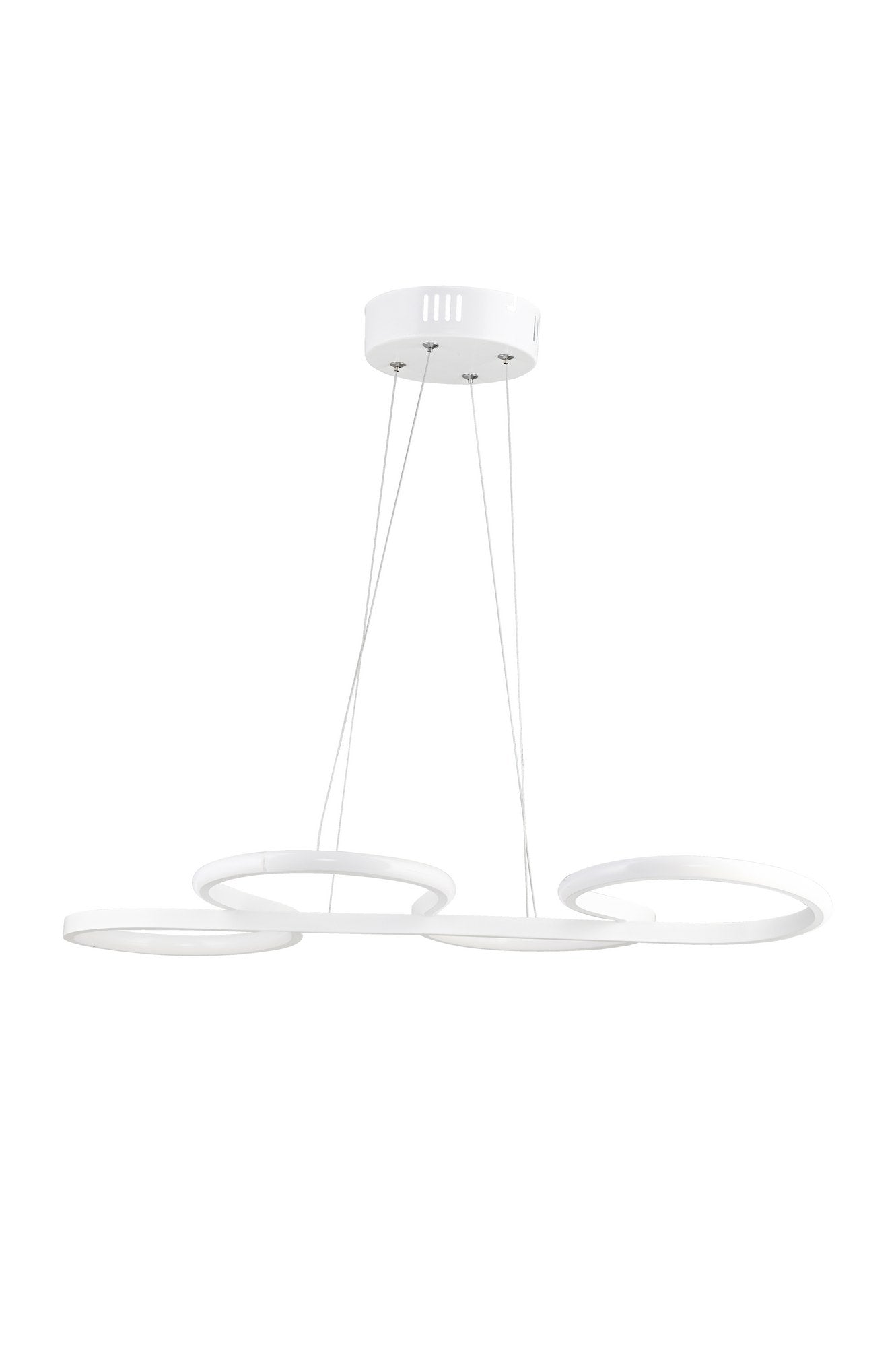 Candeeiro de Teto – Ajustável 0-80 cm – Branco – Alumínio