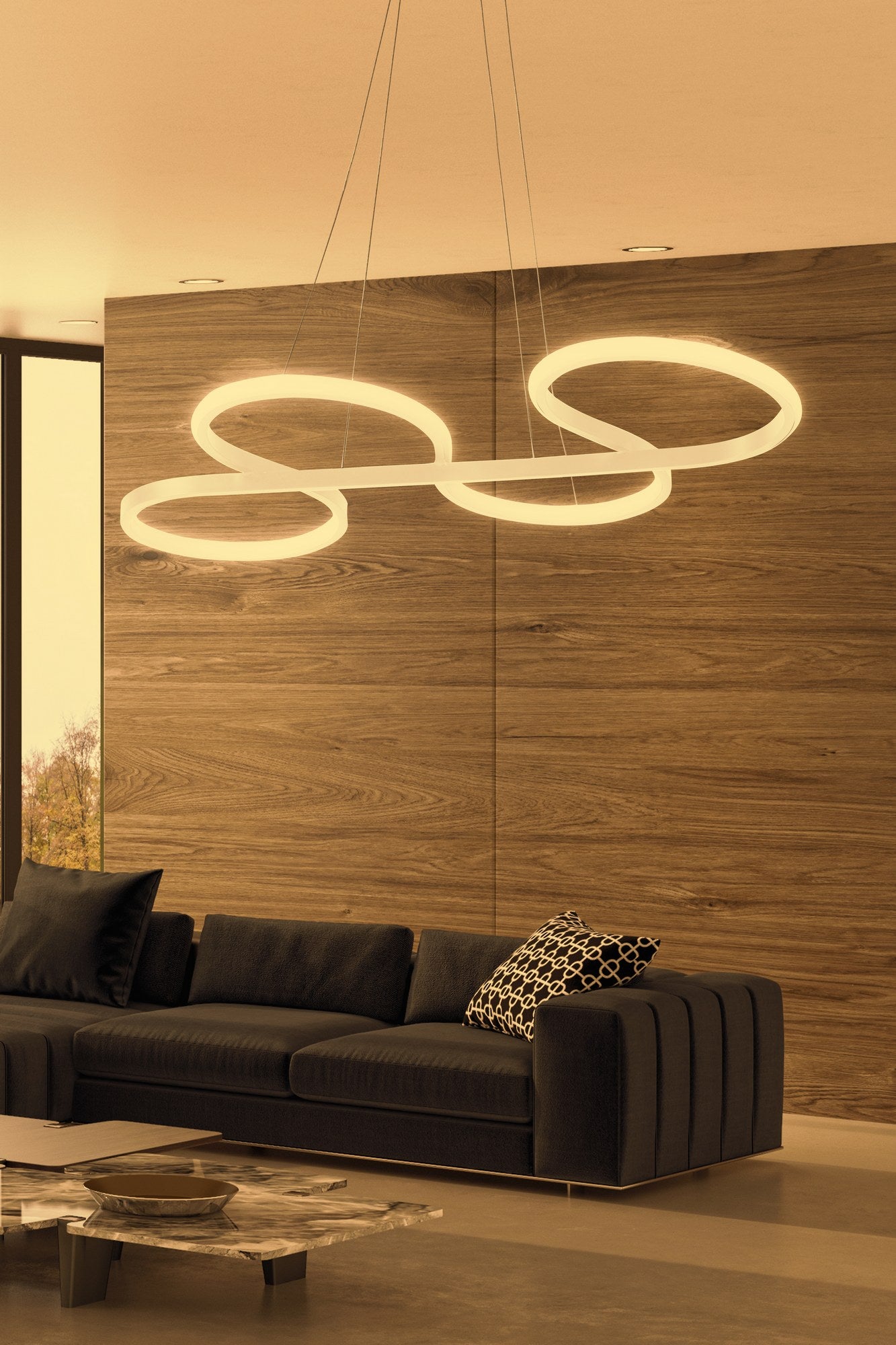 Candeeiro de Teto – 70 x 37 x 2 cm – Branco – Alumínio