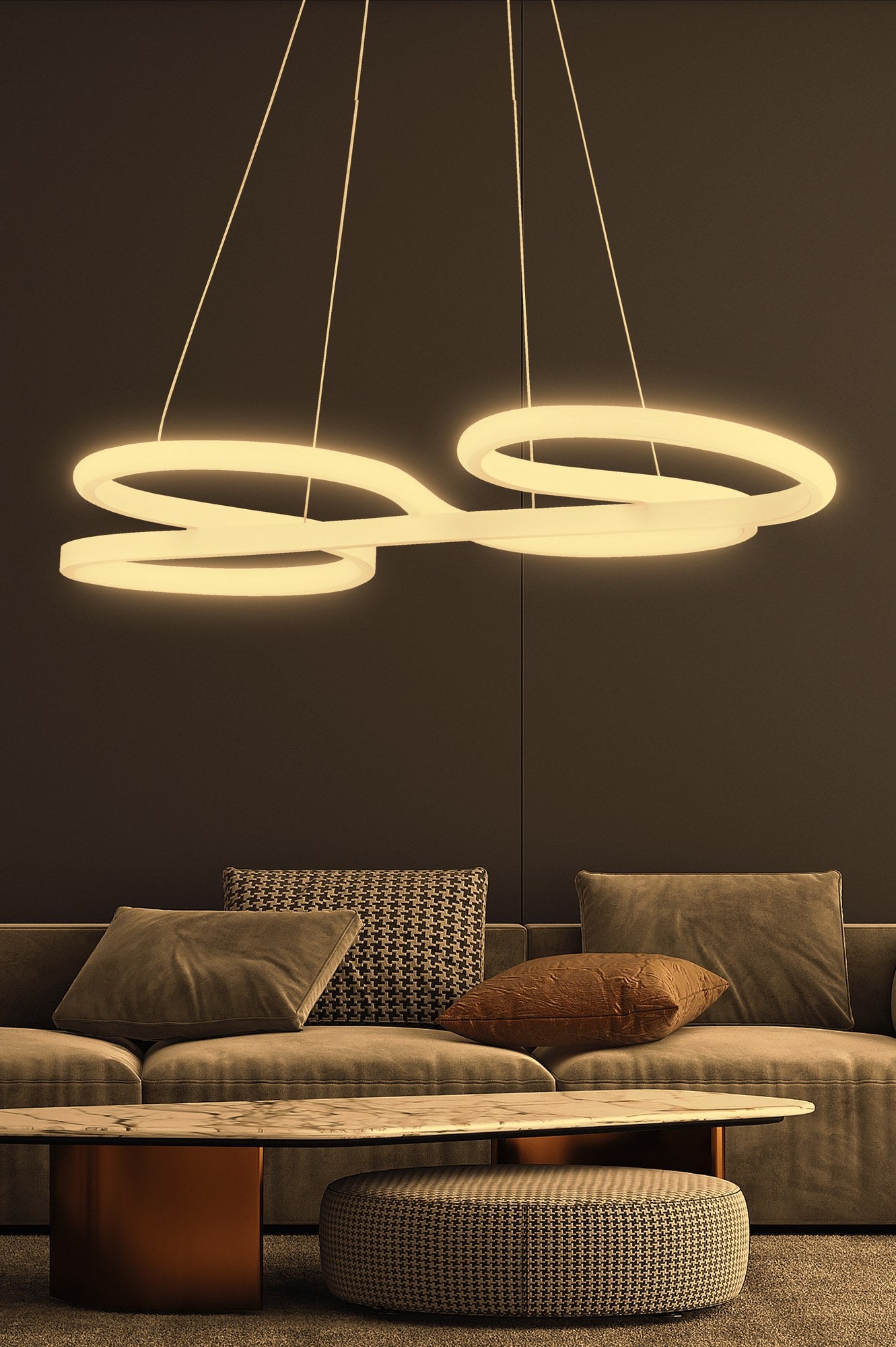 Candeeiro de Teto – 70 x 37 x 2 cm – Branco – Alumínio