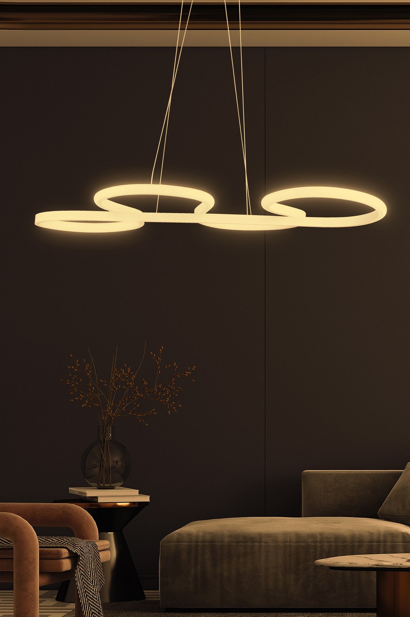 Candeeiro de Teto – 70 x 37 x 2 cm – Branco – Alumínio