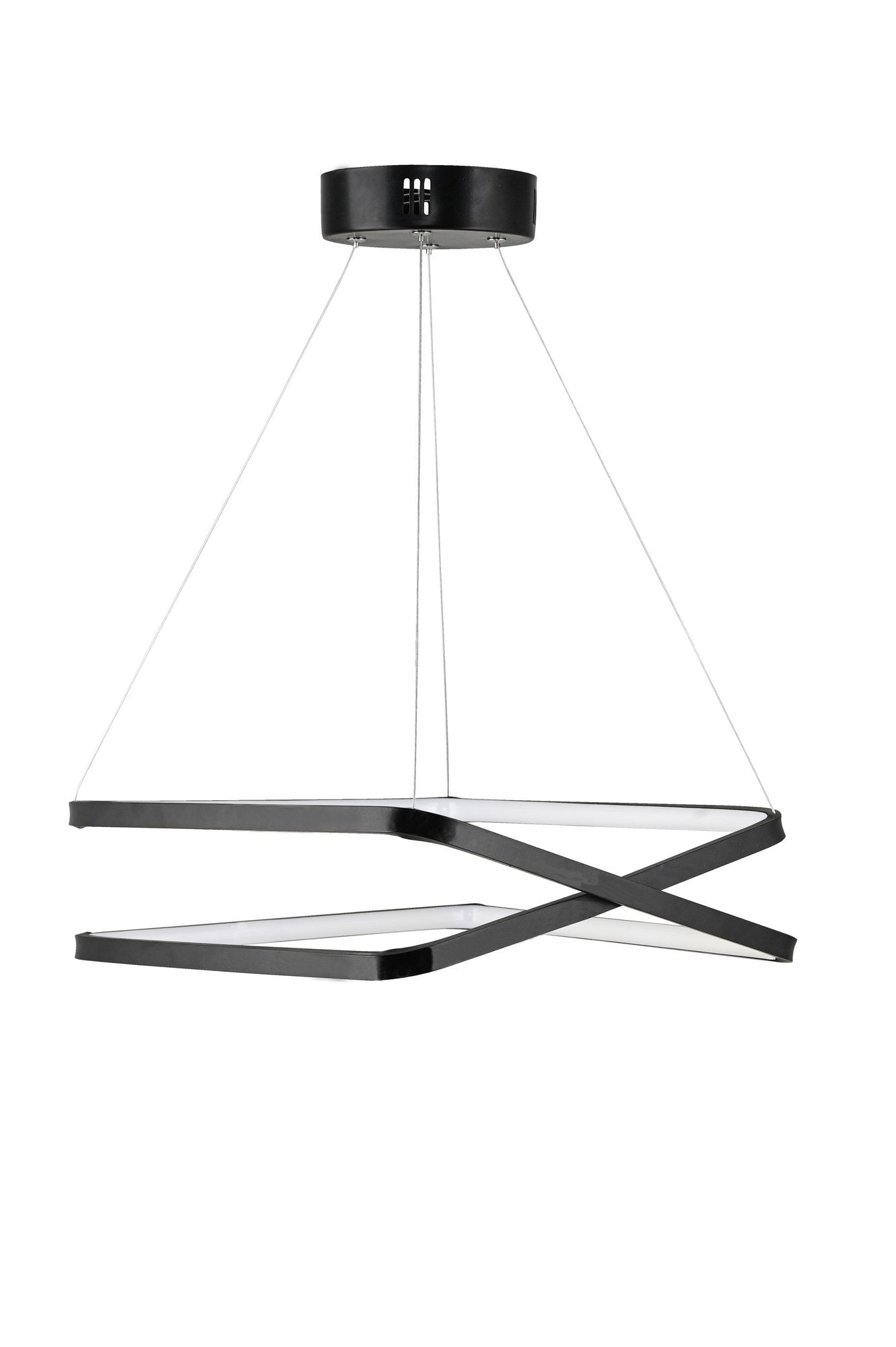 Candeeiro de Teto – 40 x 40 x 12 cm – Preto – Alumínio