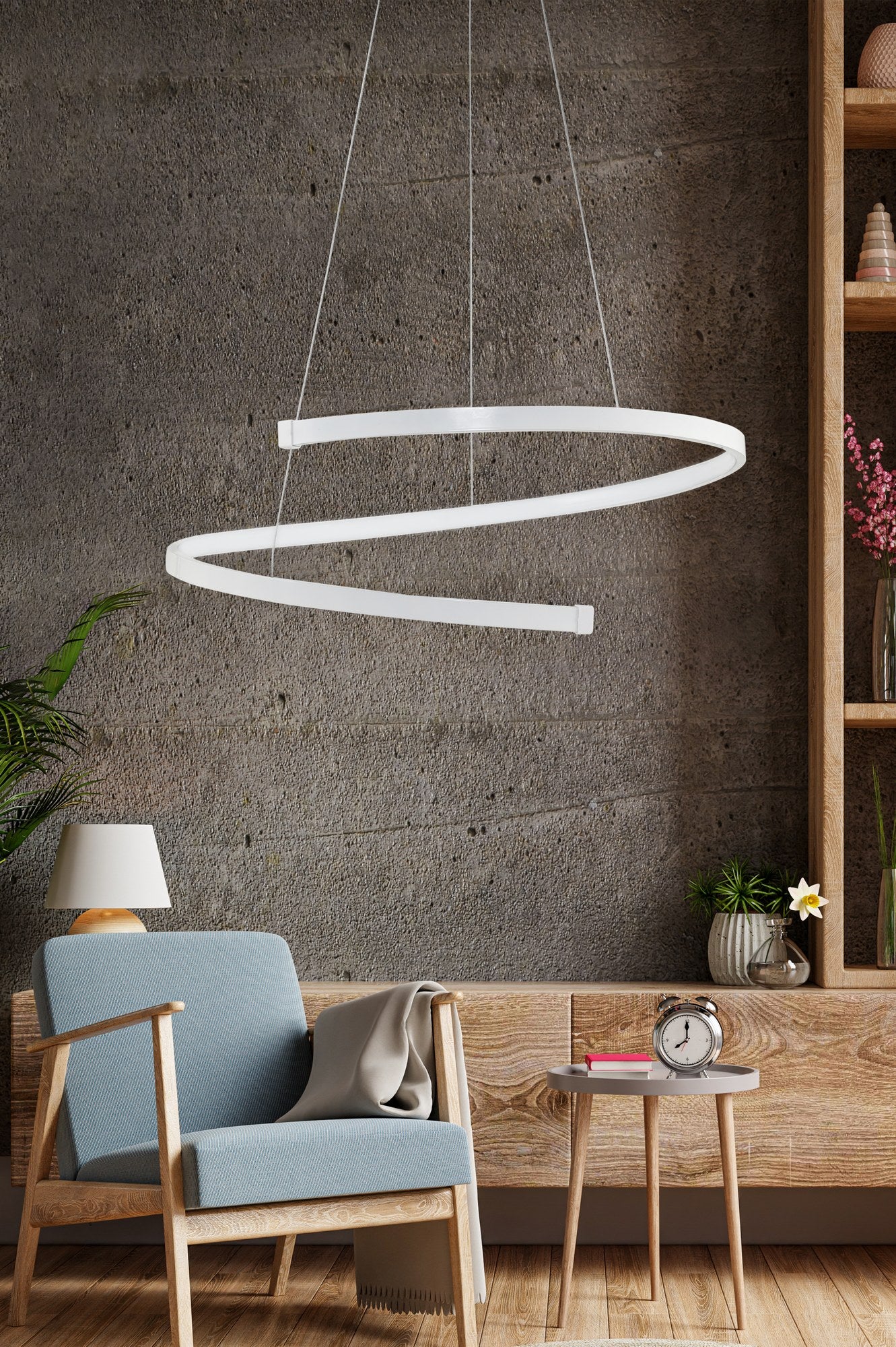 Candeeiro de Teto – 44 x 44 x 13 cm – Branco – Alumínio