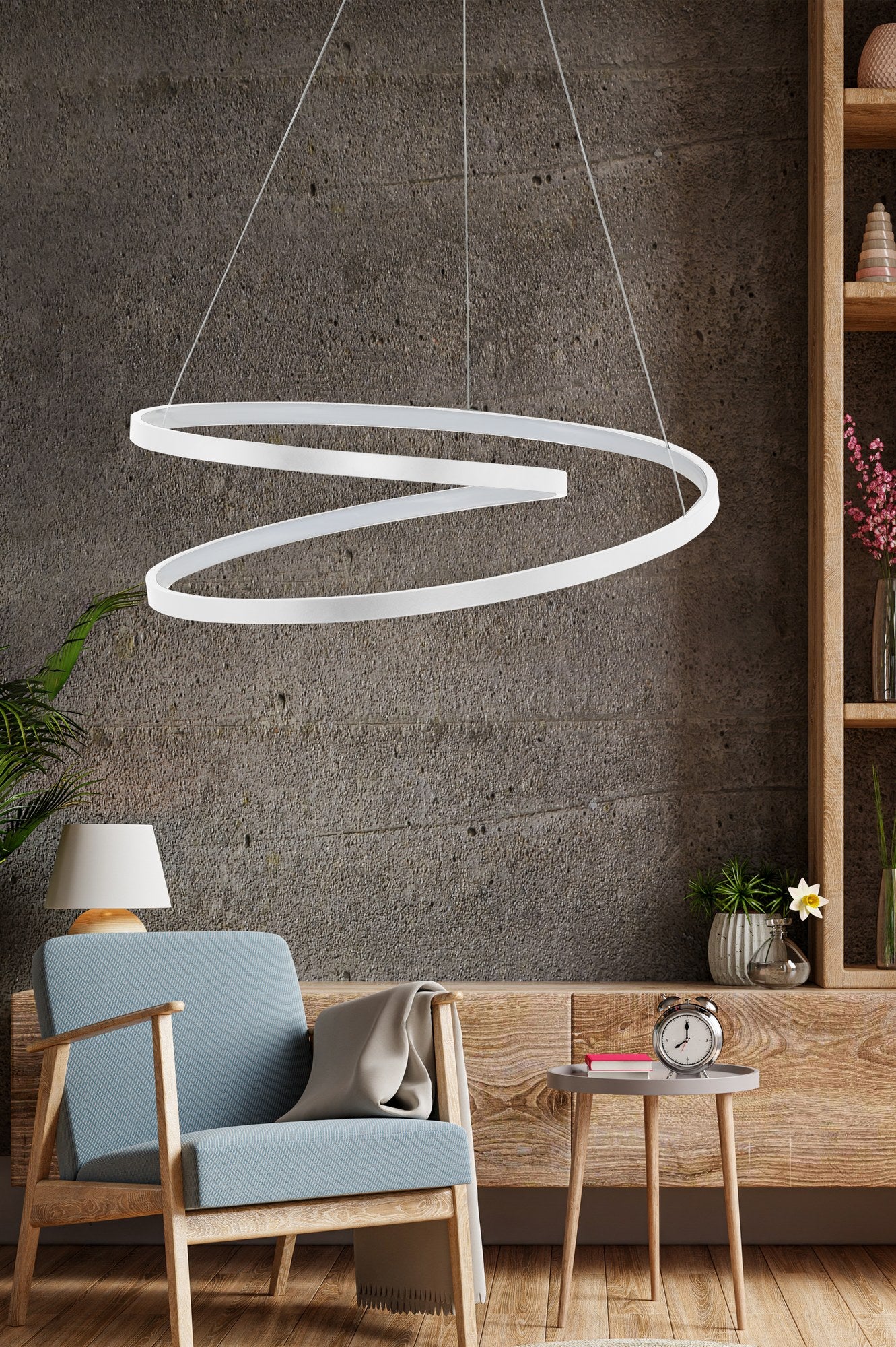 Candeeiro de Teto – 44 x 44 x 13 cm – Branco – Alumínio