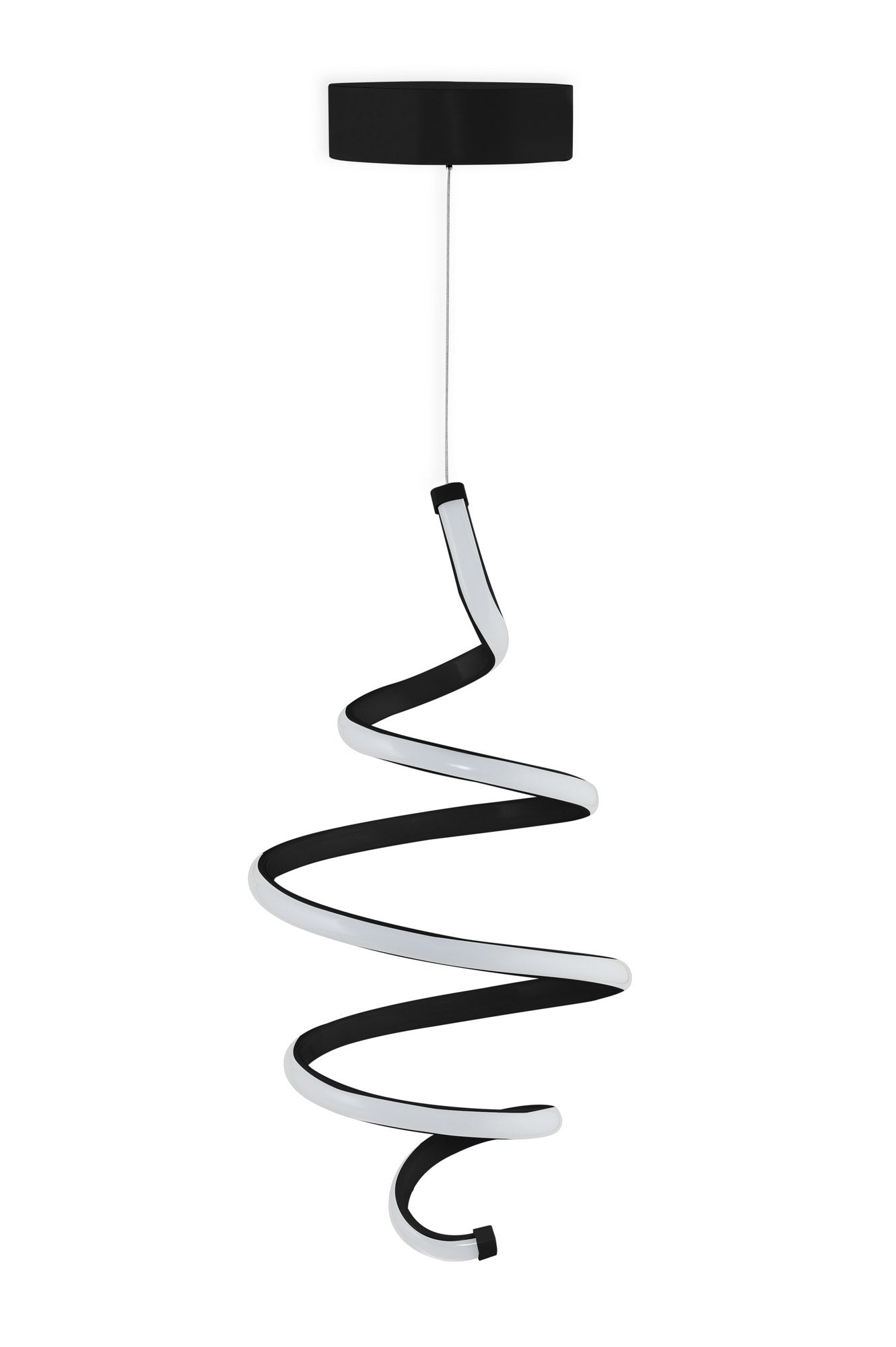 Candeeiro de Teto – Ajustável 0-80 cm – Preto – Alumínio