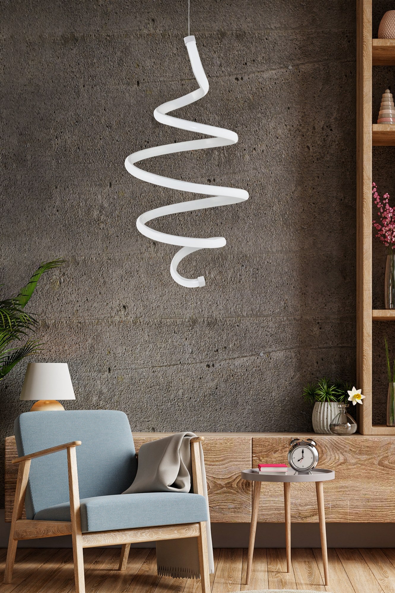 Candeeiro de Teto – 0-80 cm – Branco – Alumínio