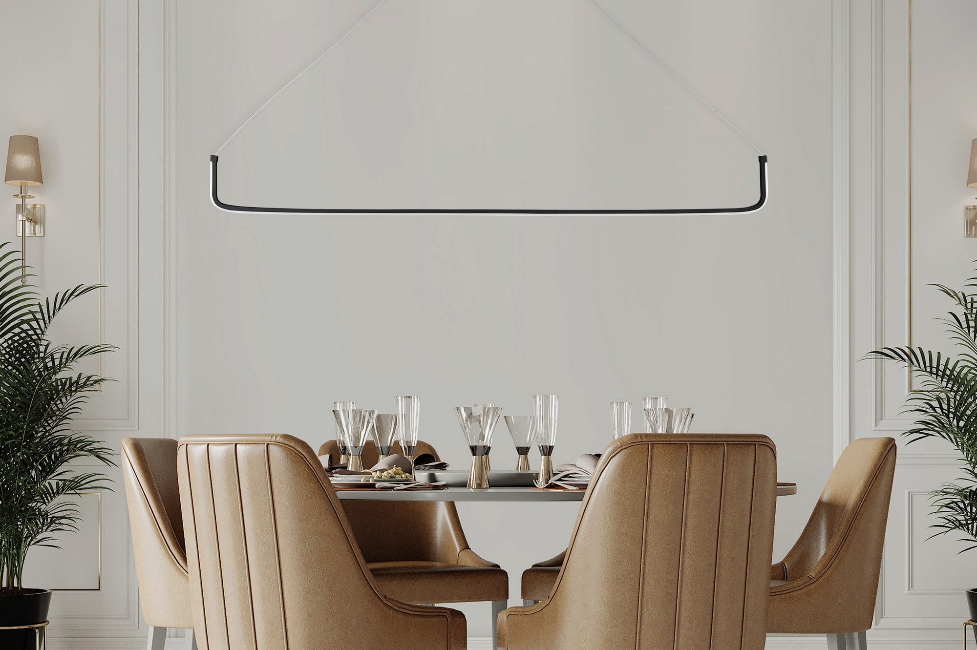 Candeeiro de Teto – Ajustável de 0-80 cm – Preto – Alumínio