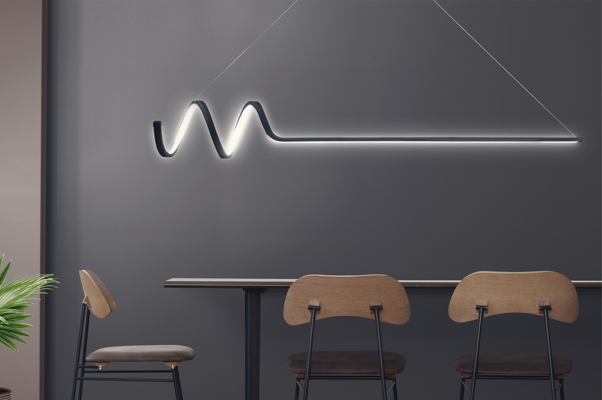 Candeeiro de Teto ajustável – 120 x 20 x 20 cm – preto – alumínio