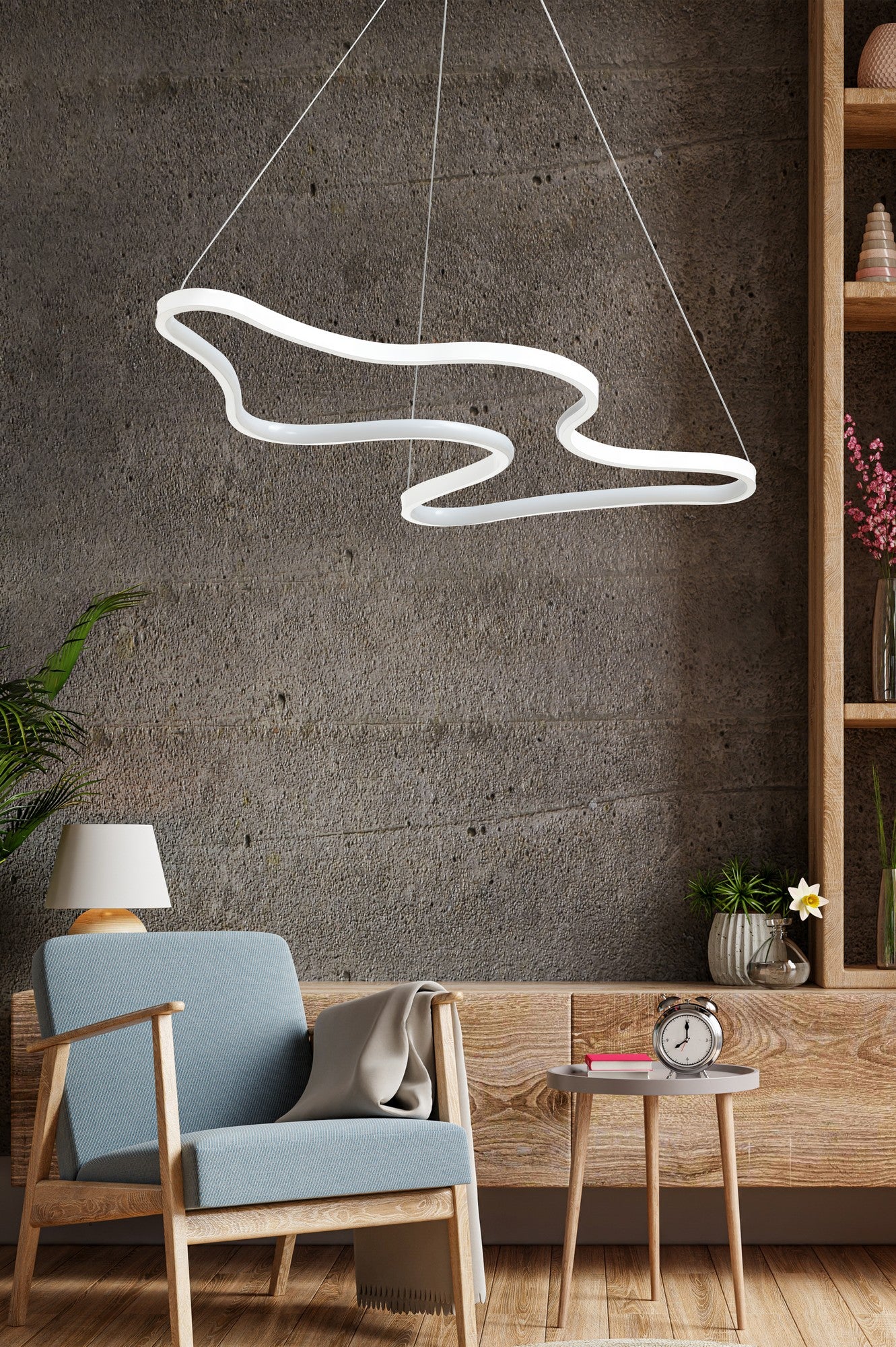 Candeeiro de Teto – 35 x 46 x 2 cm – Branco – Alumínio