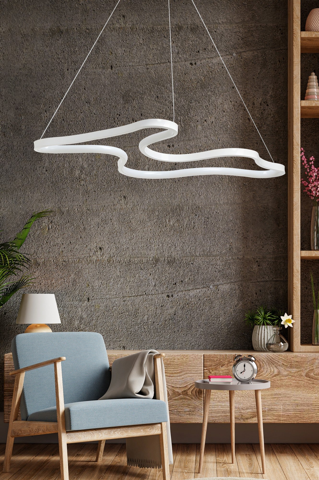 Candeeiro de Teto – 35 x 46 x 2 cm – Branco – Alumínio