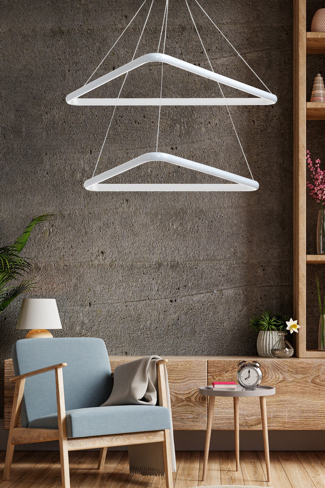 Candeeiro de Teto – 30 x 30 x 30 cm; 40 x 40 x 40 cm – Branco – Alumínio