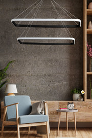 Candeeiro de Teto – altura ajustável 0-80 cm – preto – alumínio