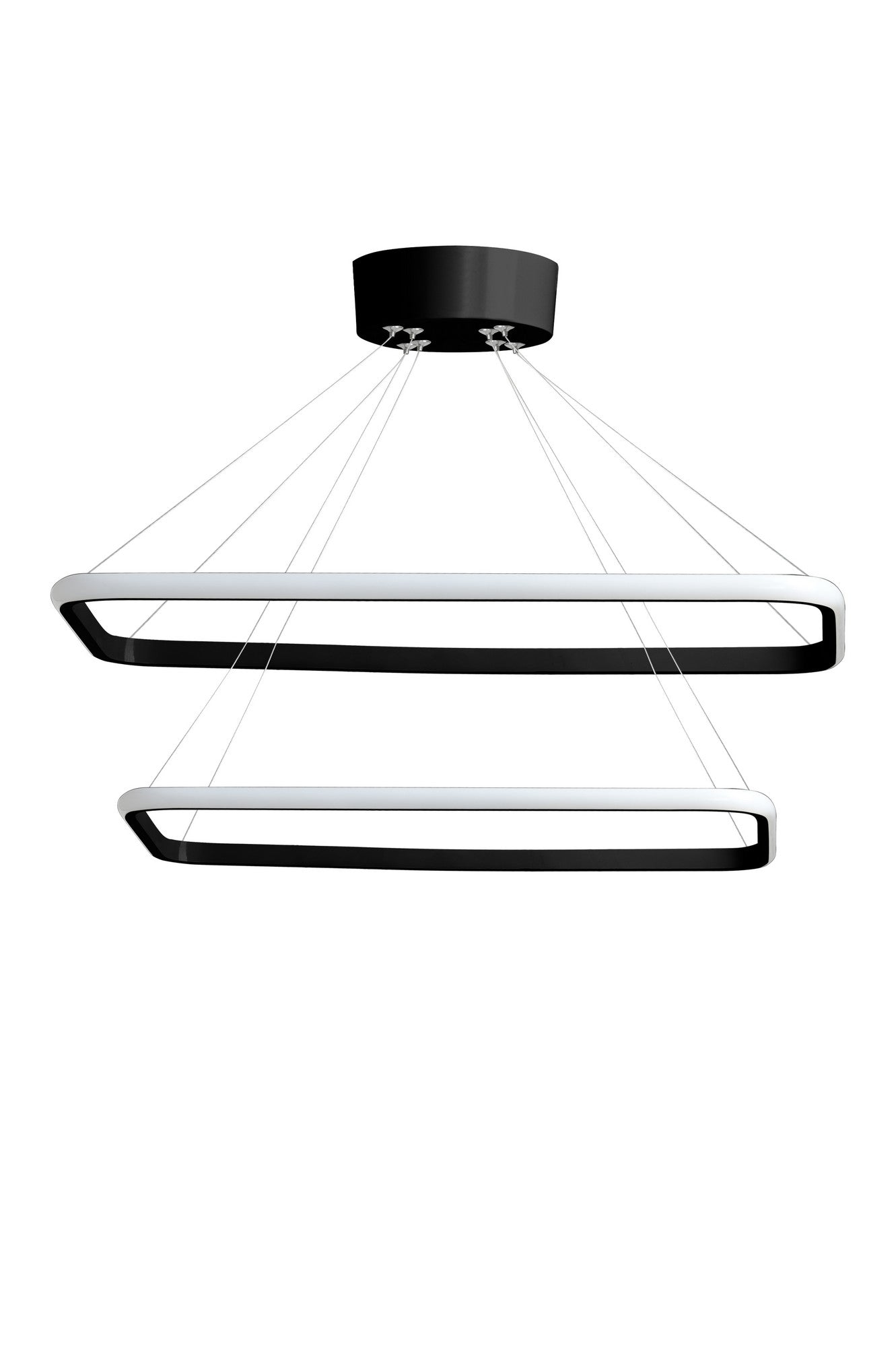 Candeeiro de Teto – altura ajustável 0-80 cm – preto – alumínio