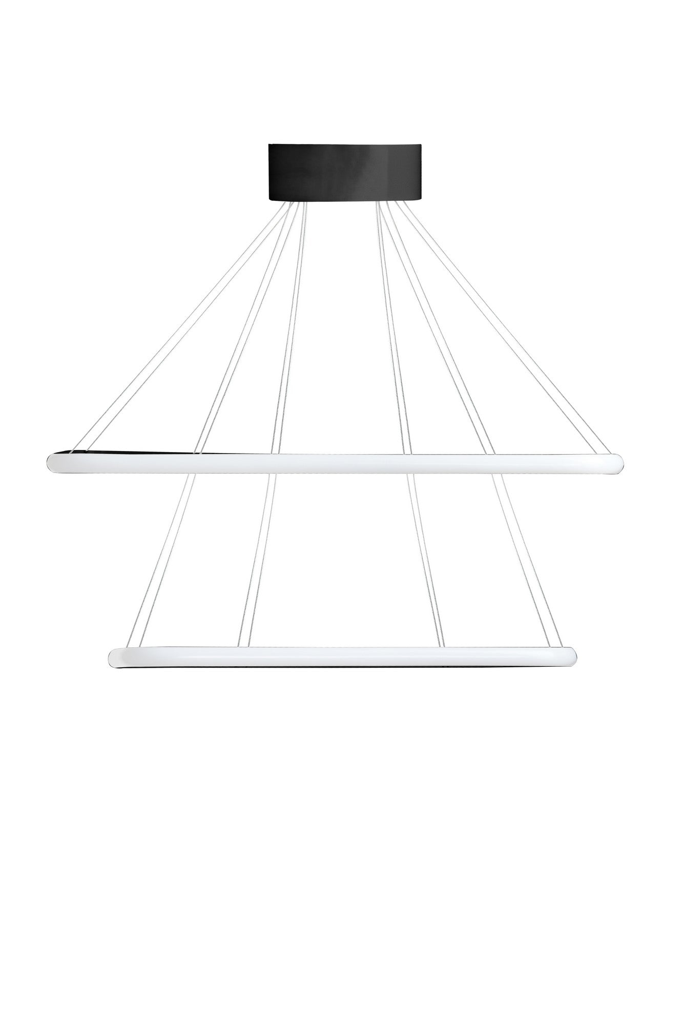 Candeeiro de Teto – 16.5 x 30 cm, 21 x 40 cm – Preto – Alumínio