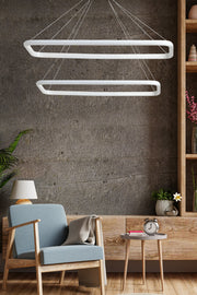 Candeeiro de Teto – 0-80 cm – Branco – Alumínio