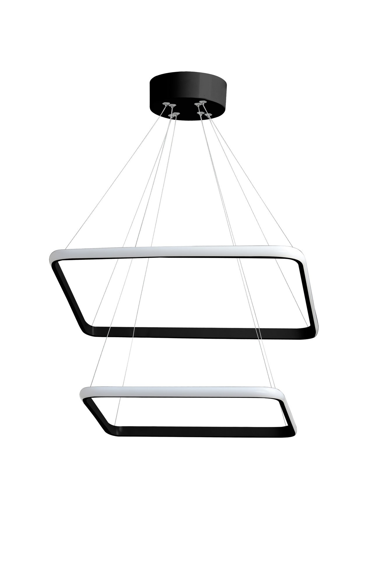 Candeeiro de Teto – altura ajustável 0-80 cm – preto – alumínio