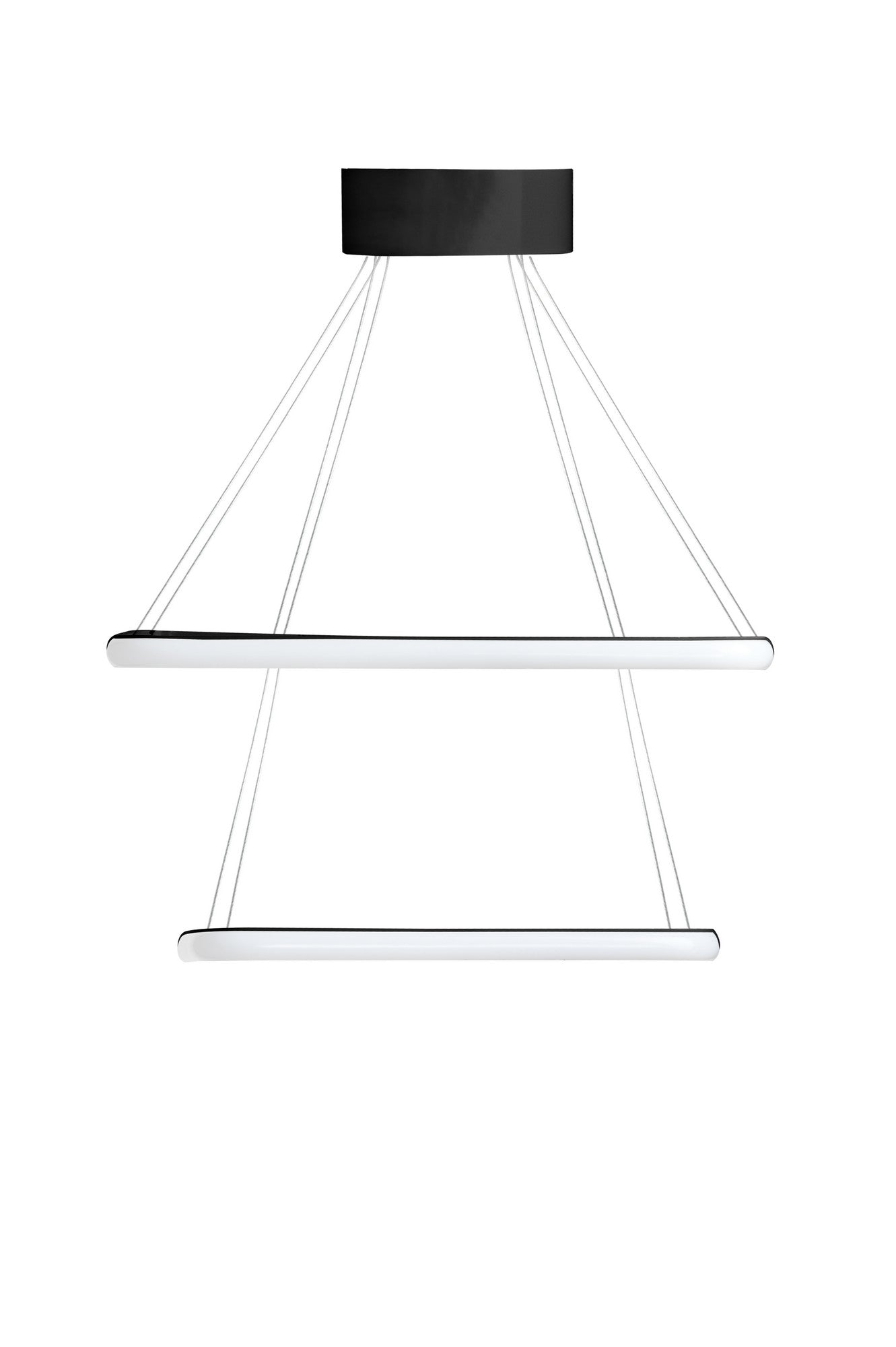 Candeeiro de Teto – altura ajustável 0-80 cm – preto – alumínio