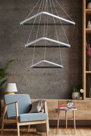 Candeeiro de Tecto – Ajustável 0-80 cm – Preto – Alumínio