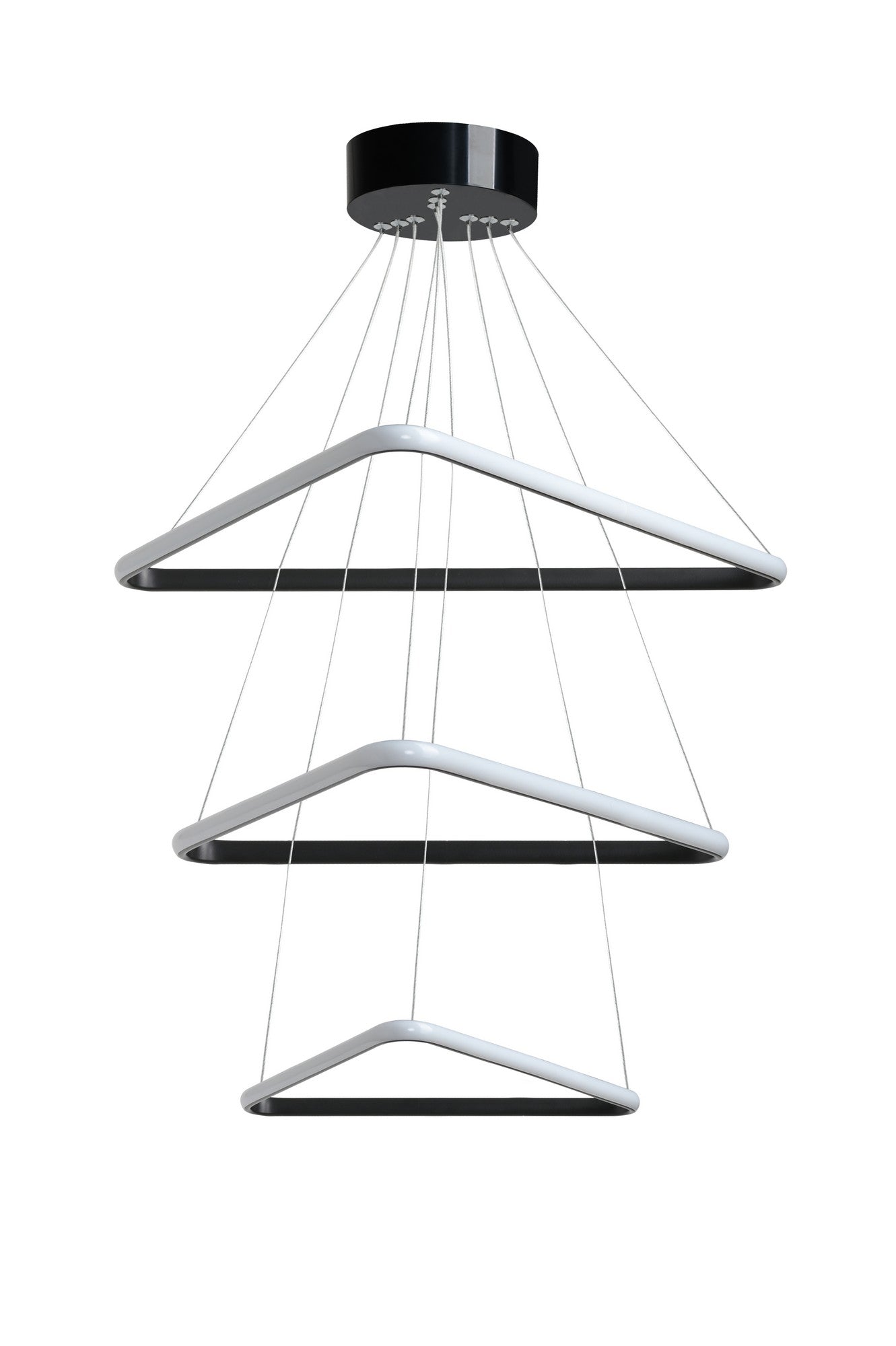Candeeiro de Tecto – Ajustável 0-80 cm – Preto – Alumínio