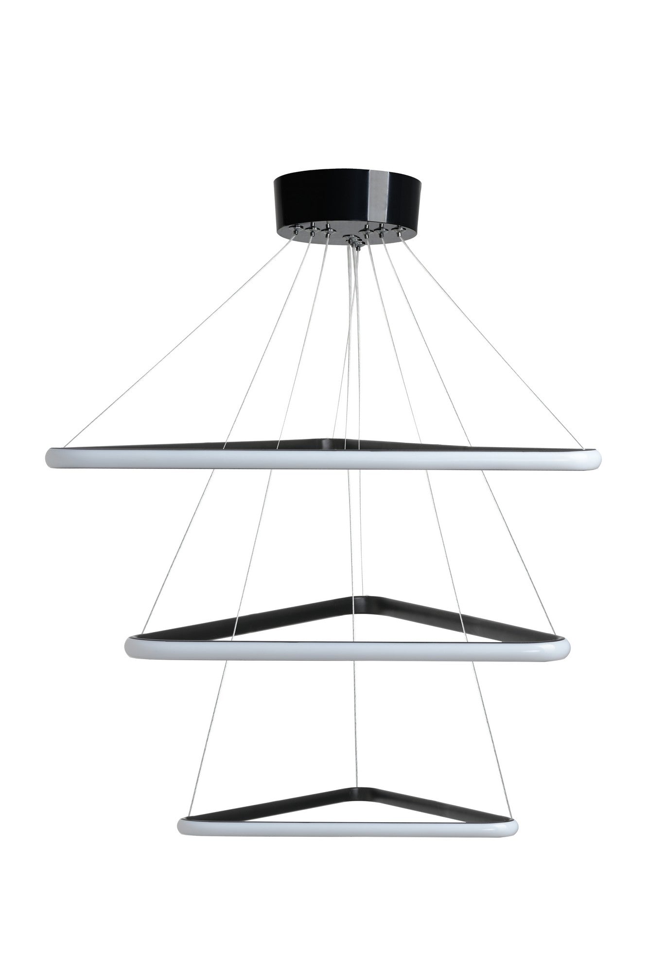 Candeeiro de Teto – Ajustável de 0 a 80 cm – Preto – Alumínio