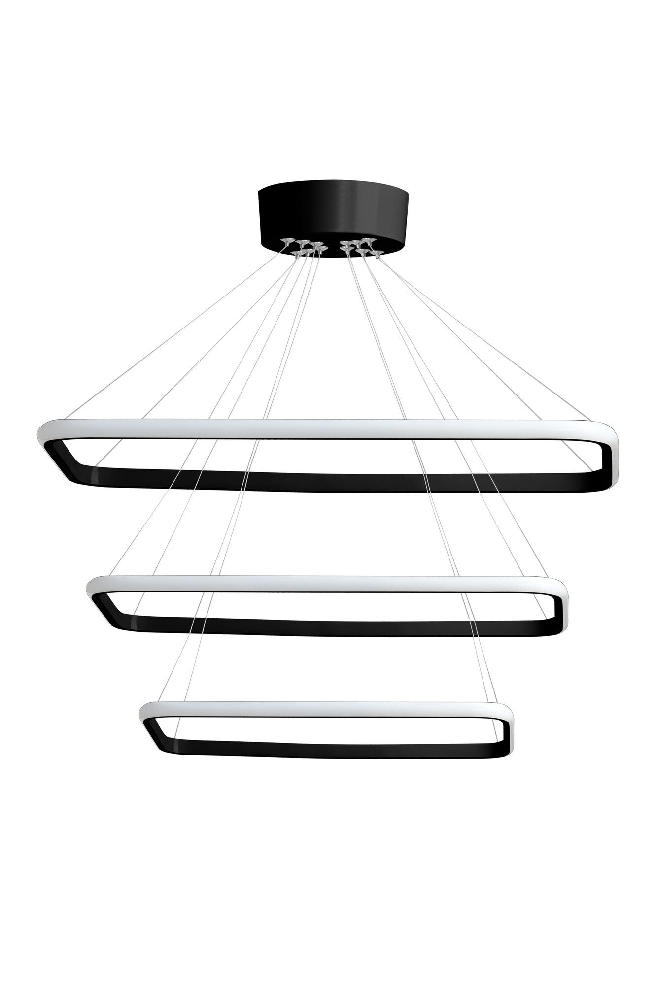 Candeeiro de Teto – 0-80 cm – Preto – Alumínio