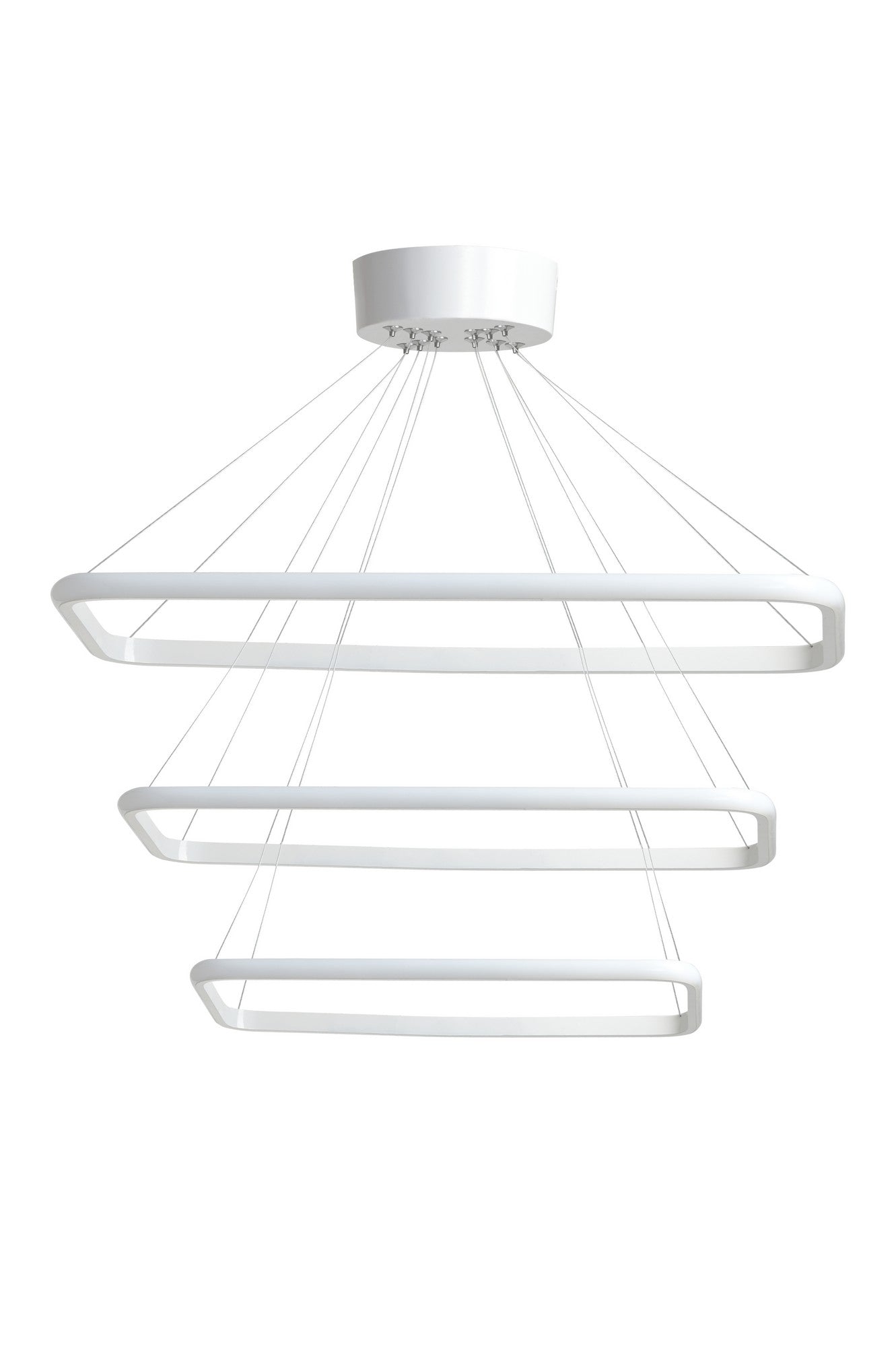 Candeeiro de Teto – Ajustável 0-80 cm – Branco – Alumínio