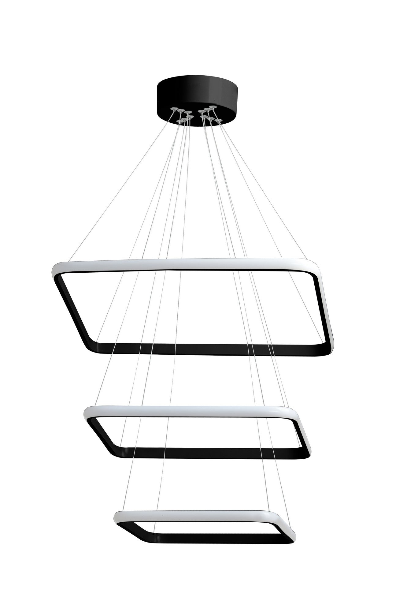 Candeeiro de Teto – 0-80 cm – Preto – Alumínio