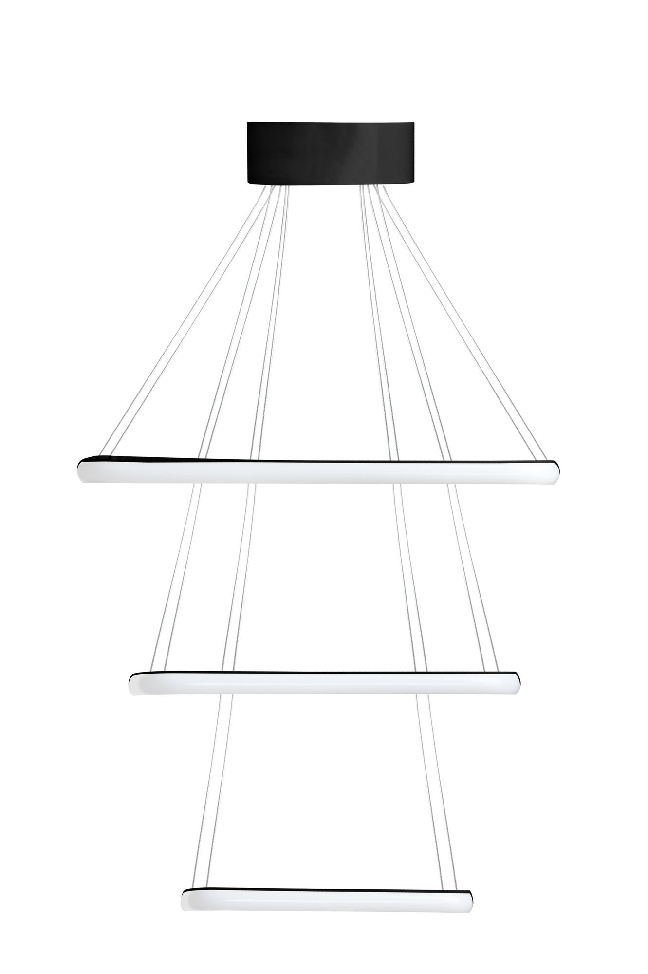 Candeeiro de Teto – Ajustável até 80 cm – Preto – Alumínio