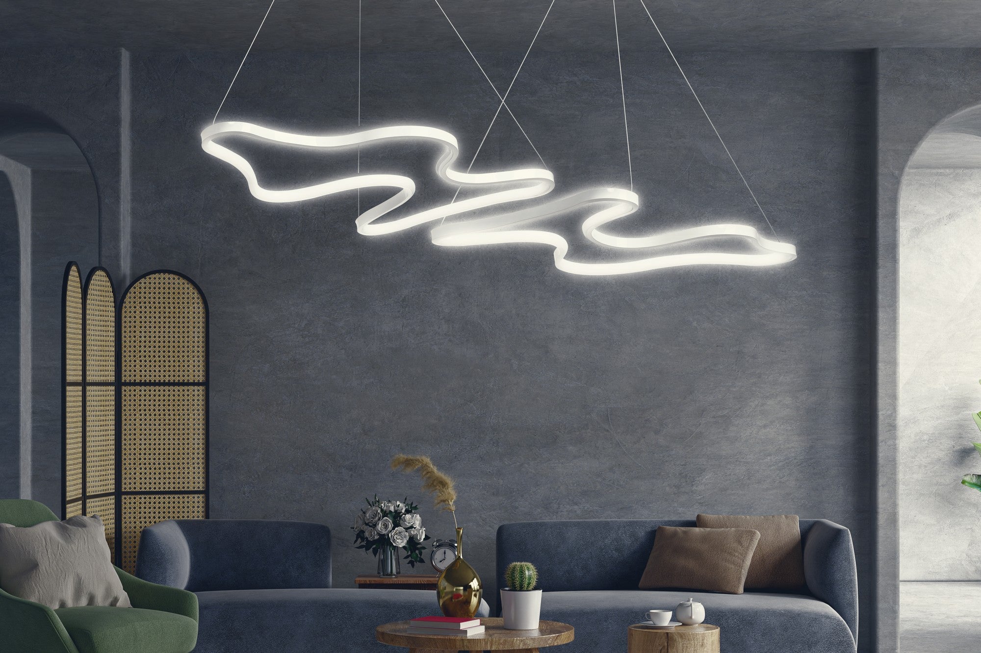 Candeeiro de Teto LED – 35 x 46 cm – Branco – Alumínio