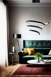 Candeeiro de Teto – 45 x 45 x 30 cm – Preto – Alumínio