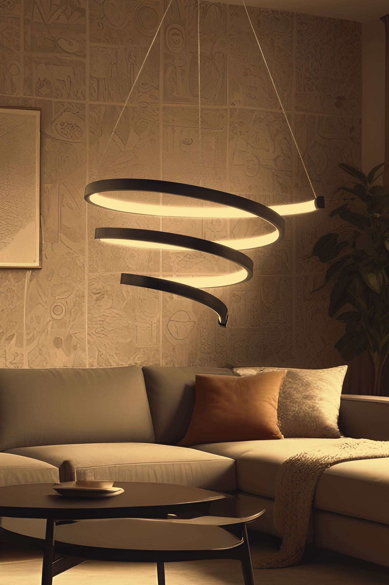 Candeeiro de Teto – 45 x 45 x 30 cm – Preto – Alumínio