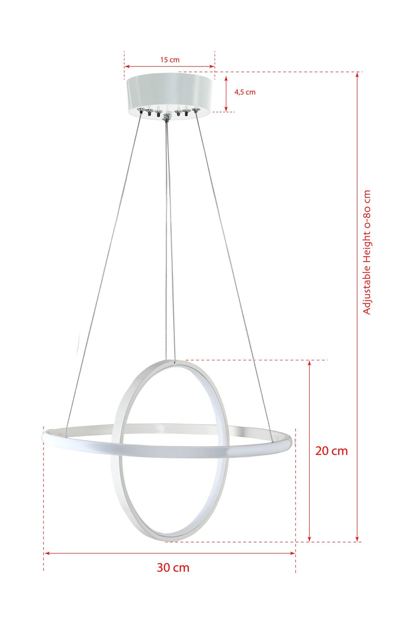 Candeeiro de Teto – 30 x 30 x 20 cm – Branco – Alumínio