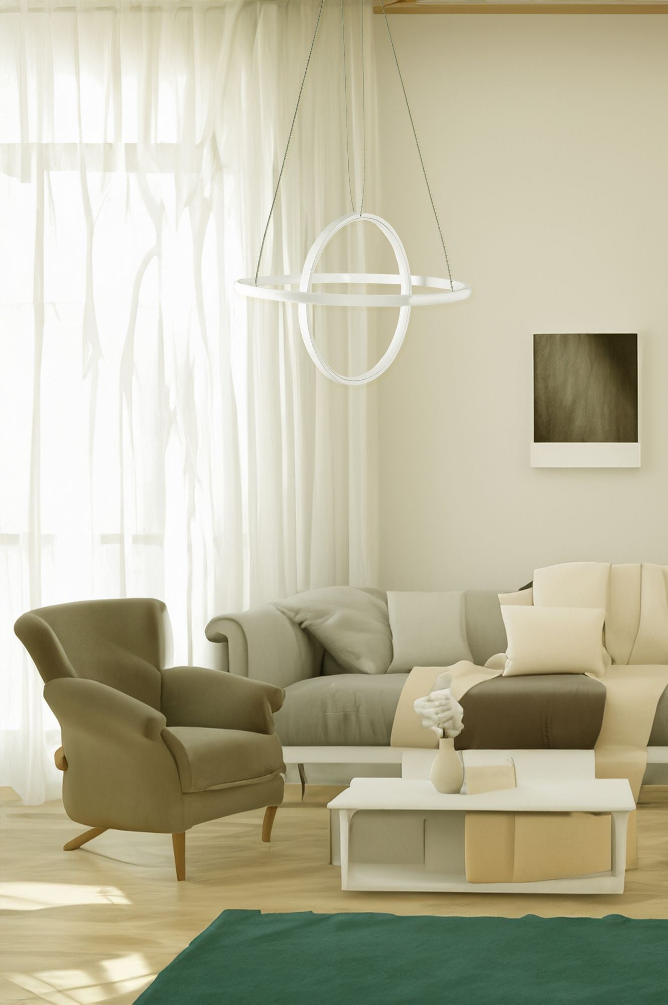 Candeeiro de Teto – 30 x 30 x 20 cm – Branco – Alumínio