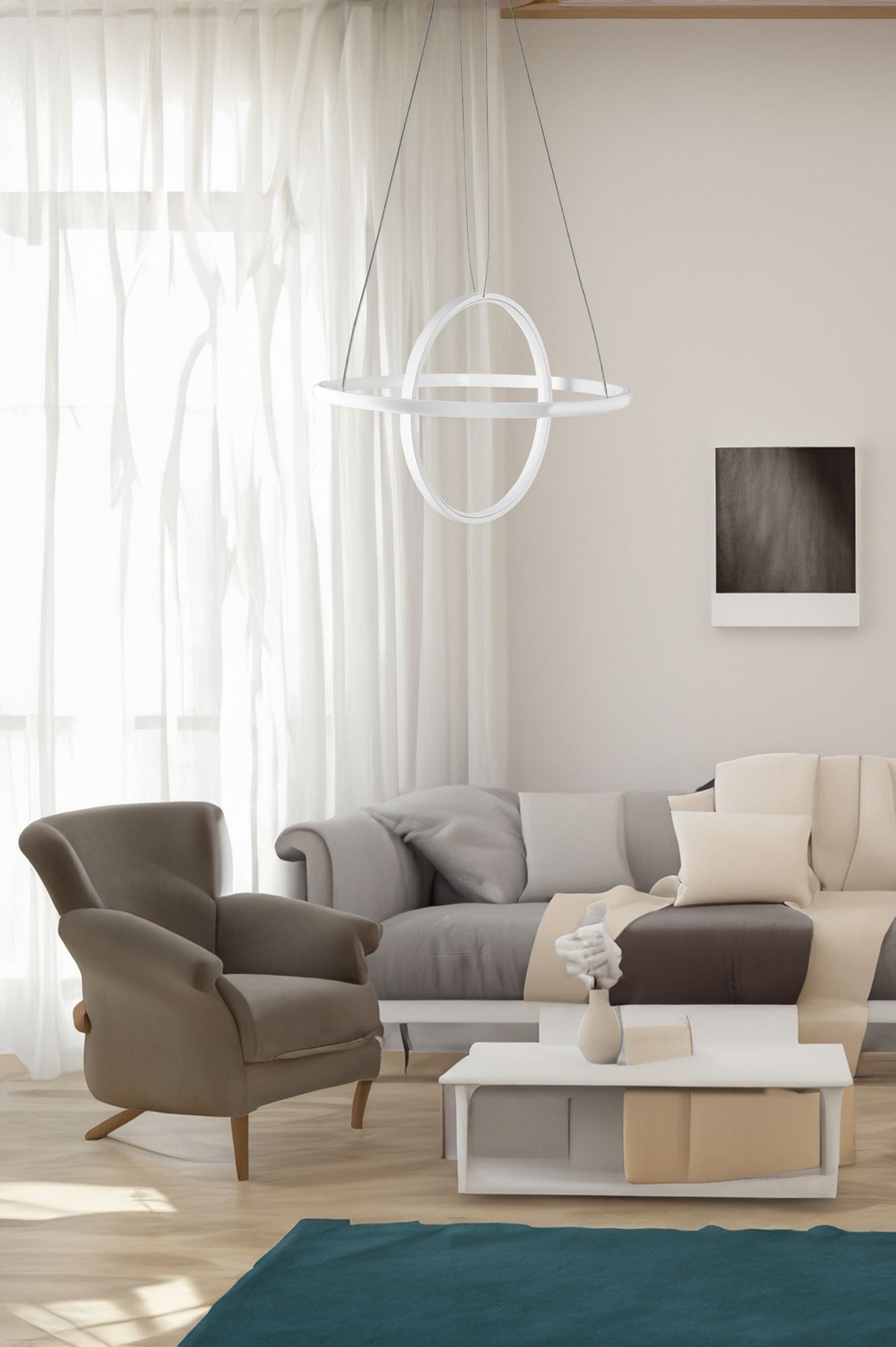 Candeeiro de Teto – 30 x 30 x 20 cm – Branco – Alumínio