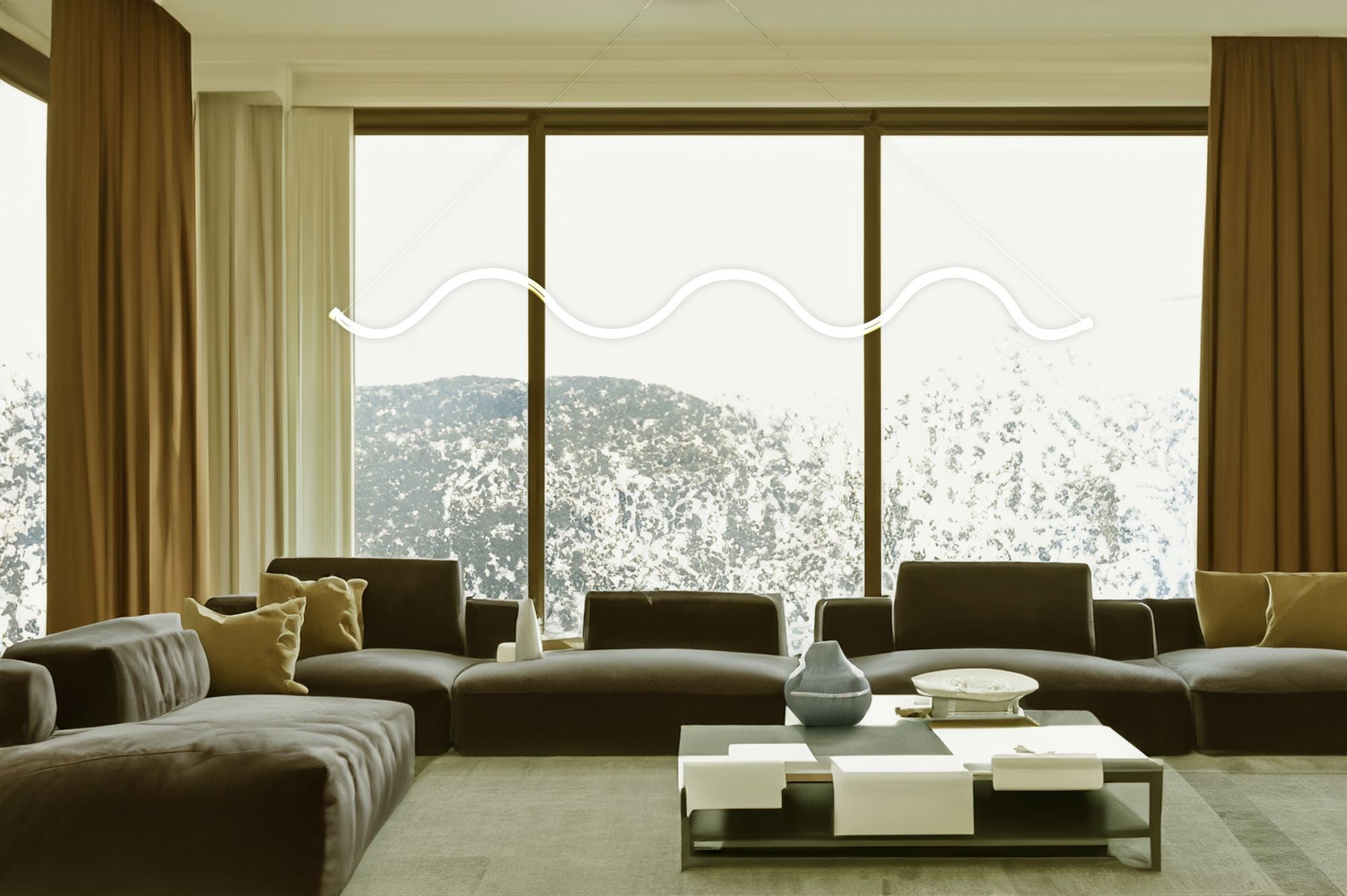 Candeeiro de Teto – 100 x 2 x 6 cm – Branco – Alumínio