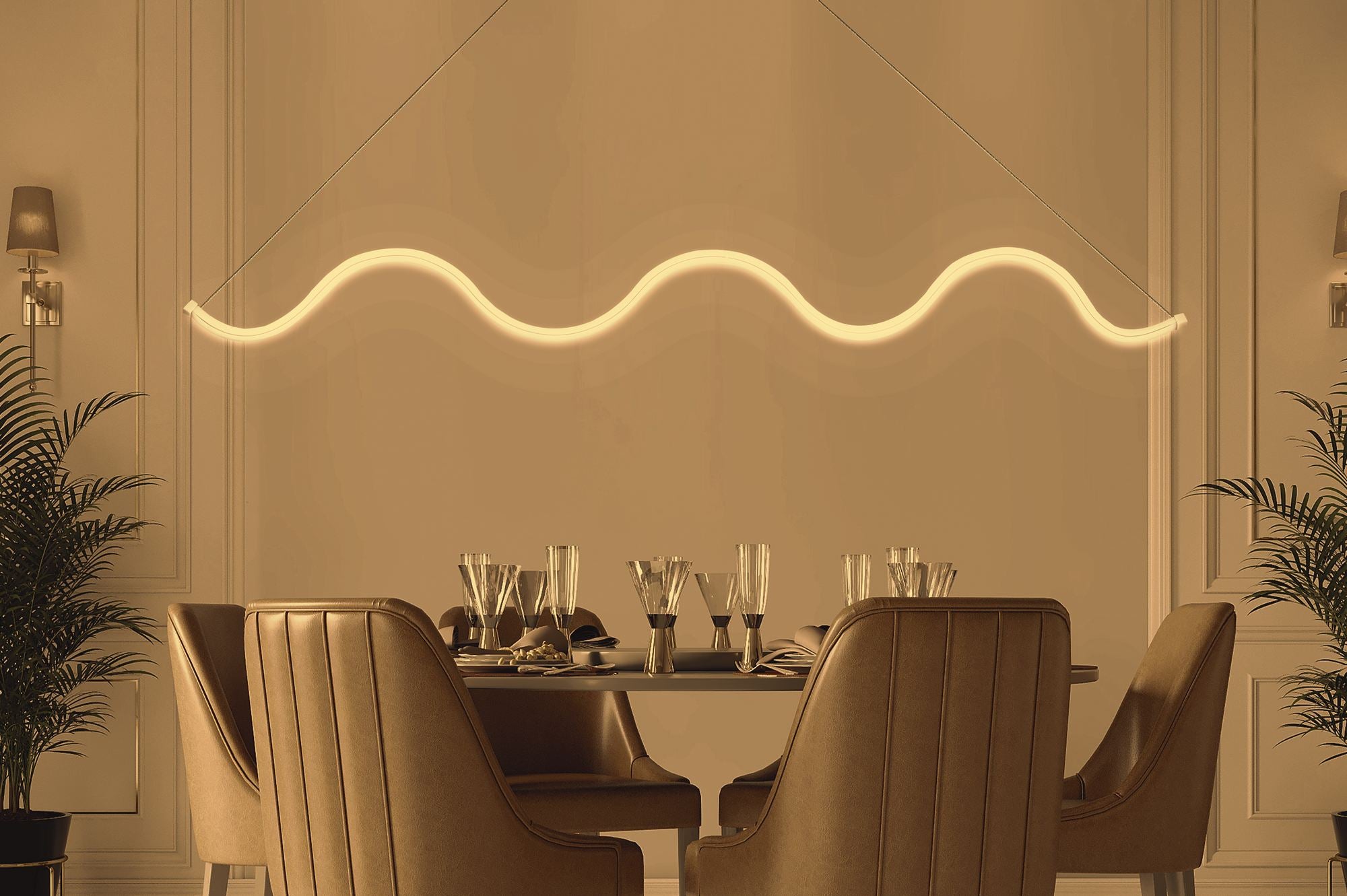 Candeeiro de Teto – 100 x 2 x 6 cm – Branco – Alumínio