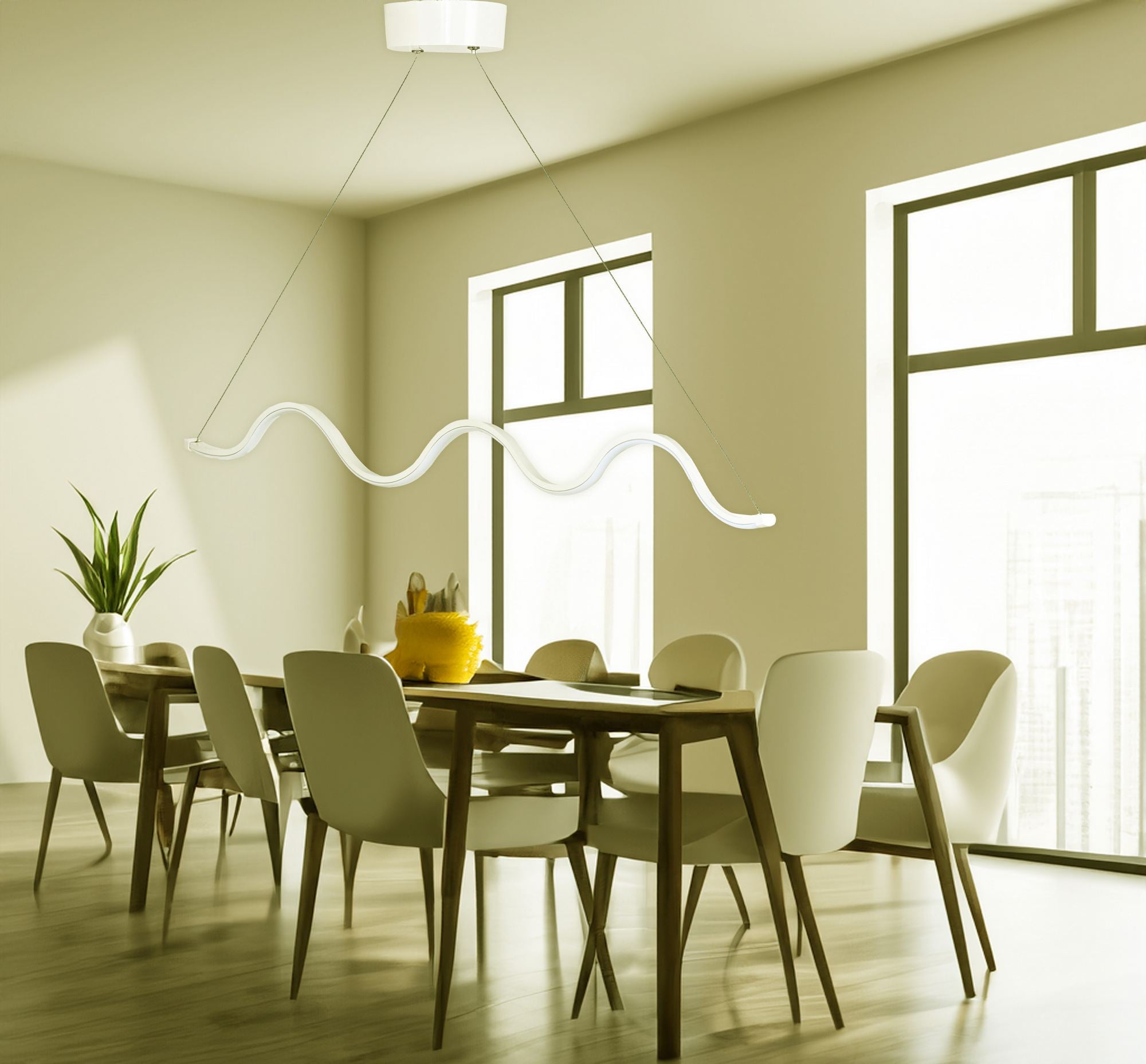 Candeeiro de Teto – 100 x 2 x 6 cm – Branco – Alumínio