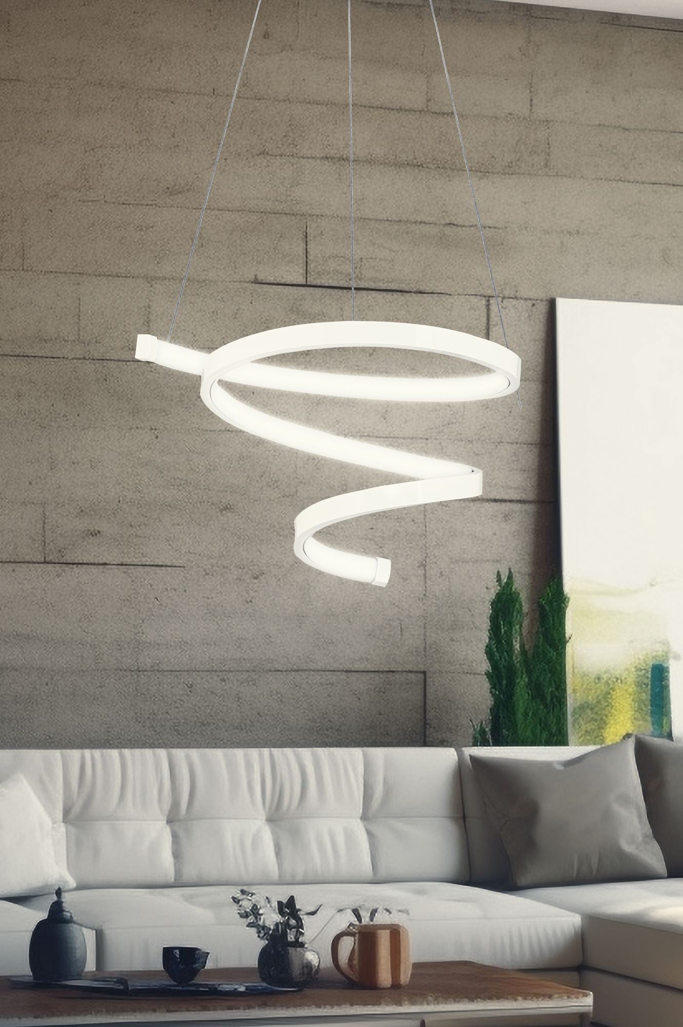 Candeeiro de Teto - 30 x 30 x 20 cm - Branco - Alumínio