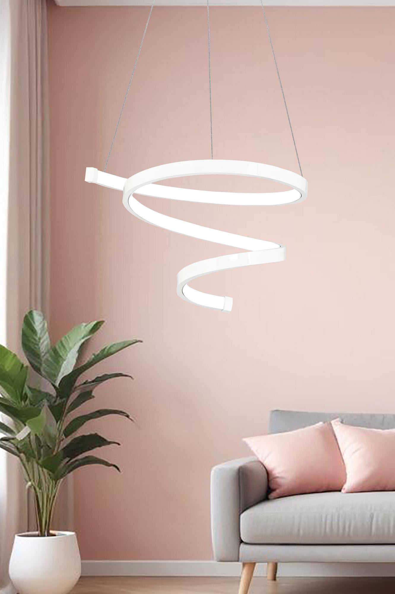 Candeeiro de Teto - 30 x 30 x 20 cm - Branco - Alumínio