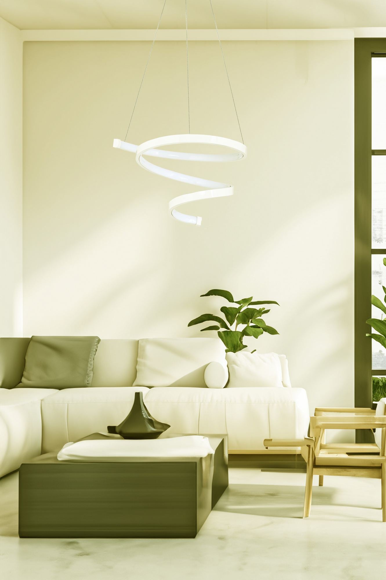 Candeeiro de Teto – 30 x 30 x 20 cm – Branco – Alumínio