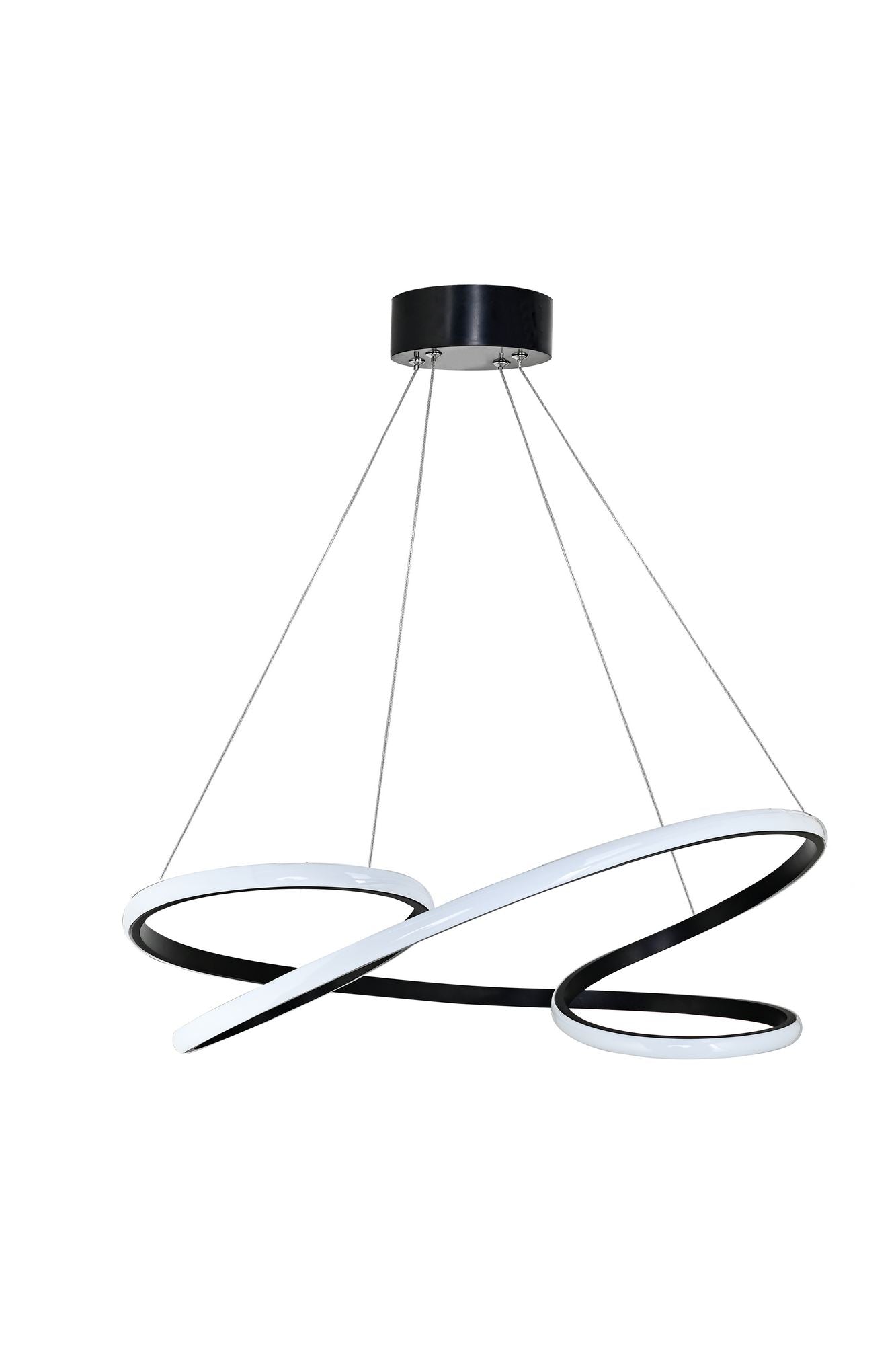 Candeeiro de Teto – 65 x 65 x 15 cm – Preto – Alumínio