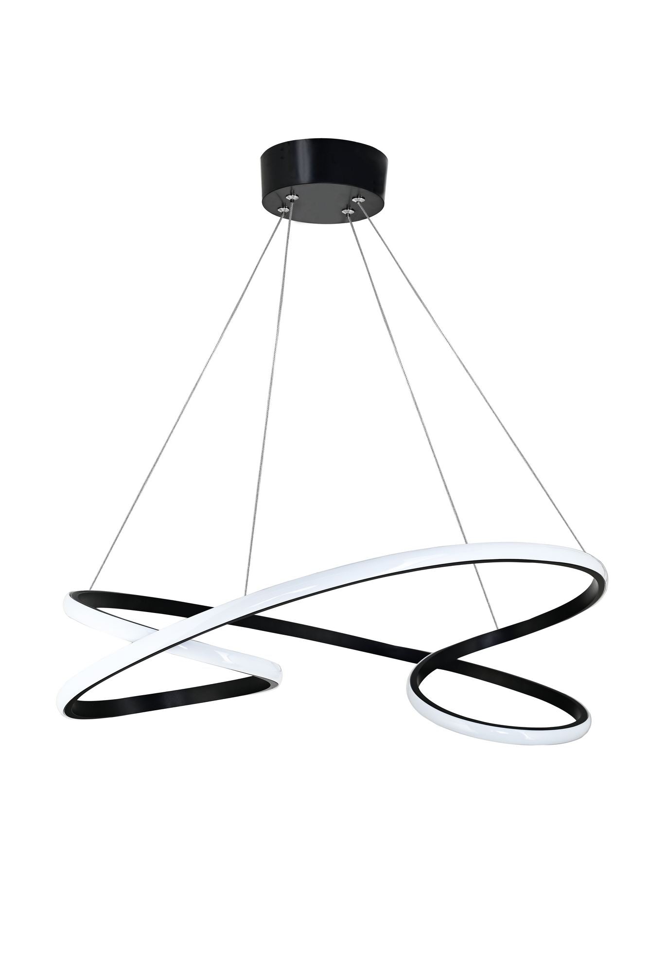 Candeeiro de Teto – 65 x 65 x 15 cm – Preto – Alumínio