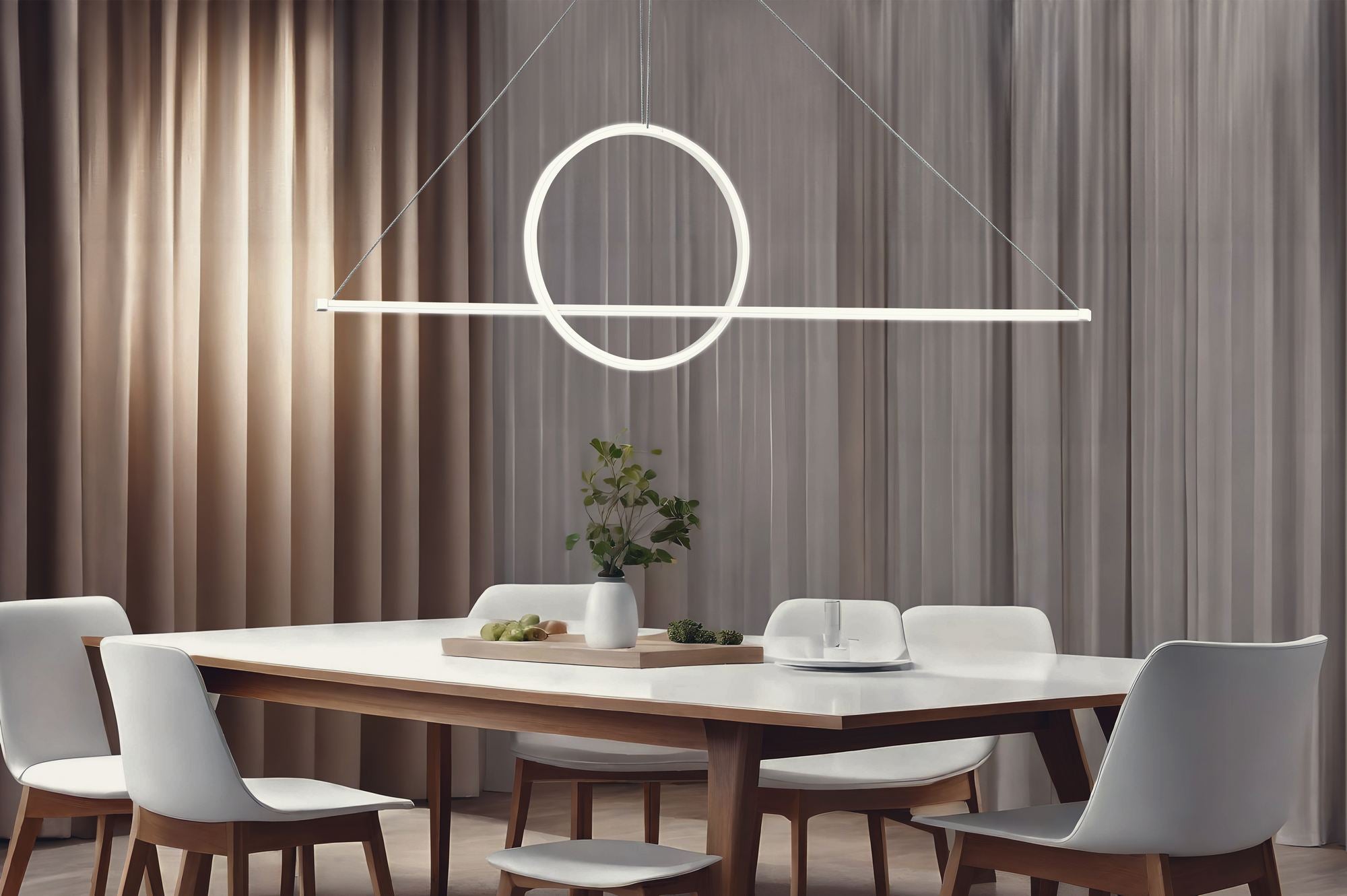 Candeeiro de Teto – 100 x 30 x 30 cm – Branco – Alumínio