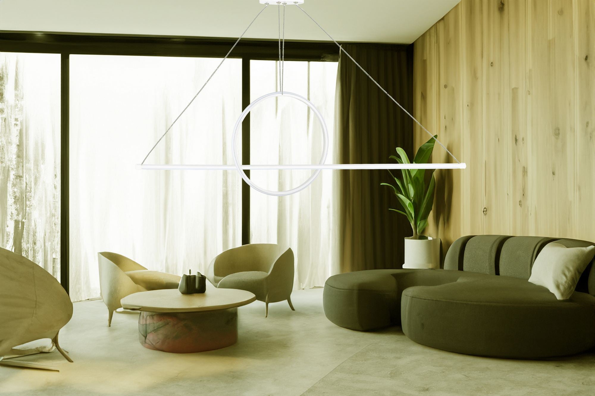 Candeeiro de Teto – 100 x 30 x 30 cm – Branco – Alumínio