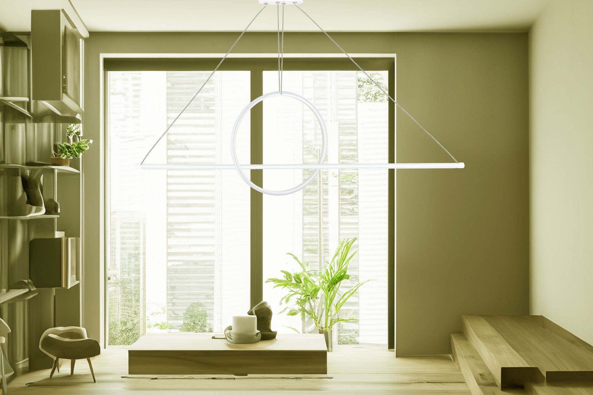 Candeeiro de Teto – 100 x 30 x 30 cm – Branco – Alumínio