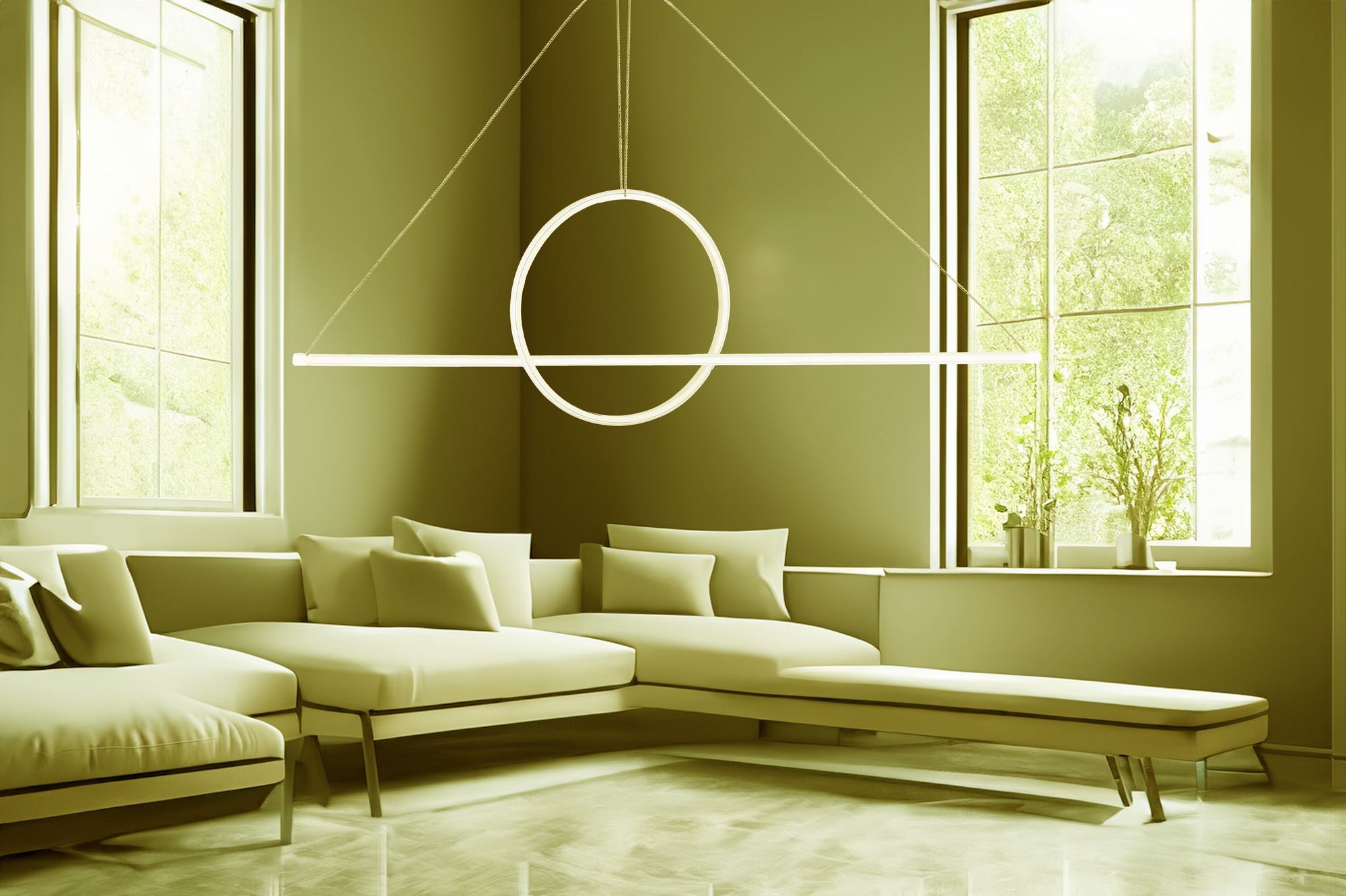 Candeeiro de Teto – 100 x 30 x 30 cm – Branco – Alumínio